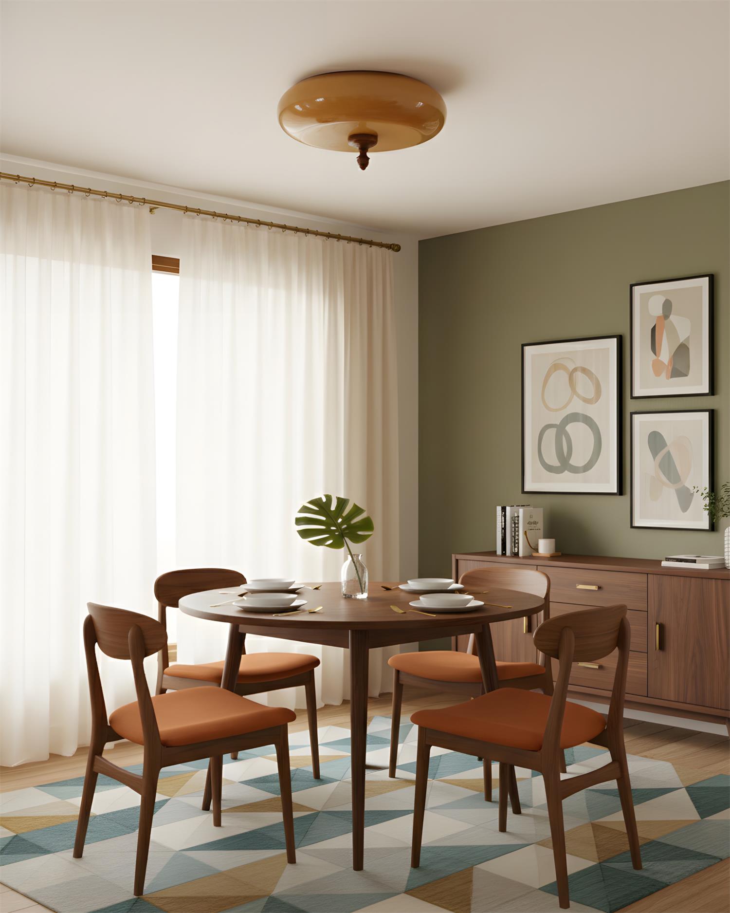 Honeydrift Wabi-Sabi Wood Ceiling Light