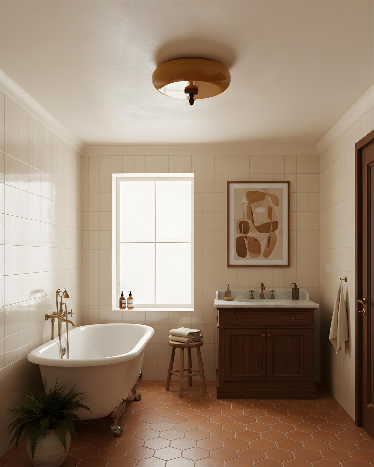 Honeydrift Wabi-Sabi Wood Ceiling Light