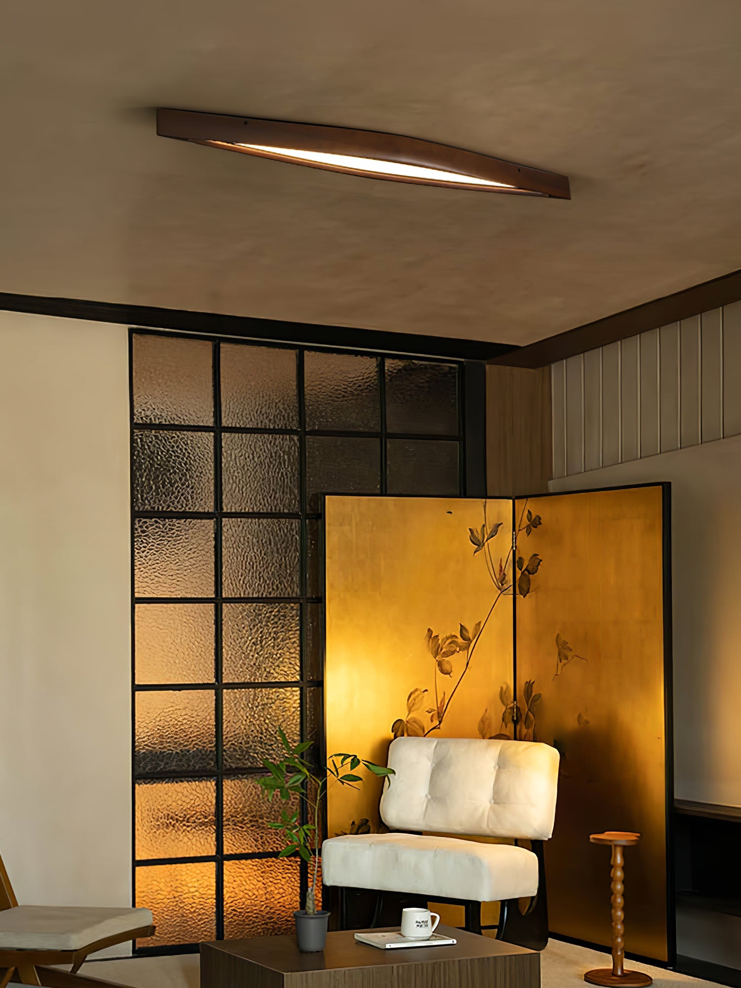 Horizon Linear Wood Ceiling Lamp - Blowlighting