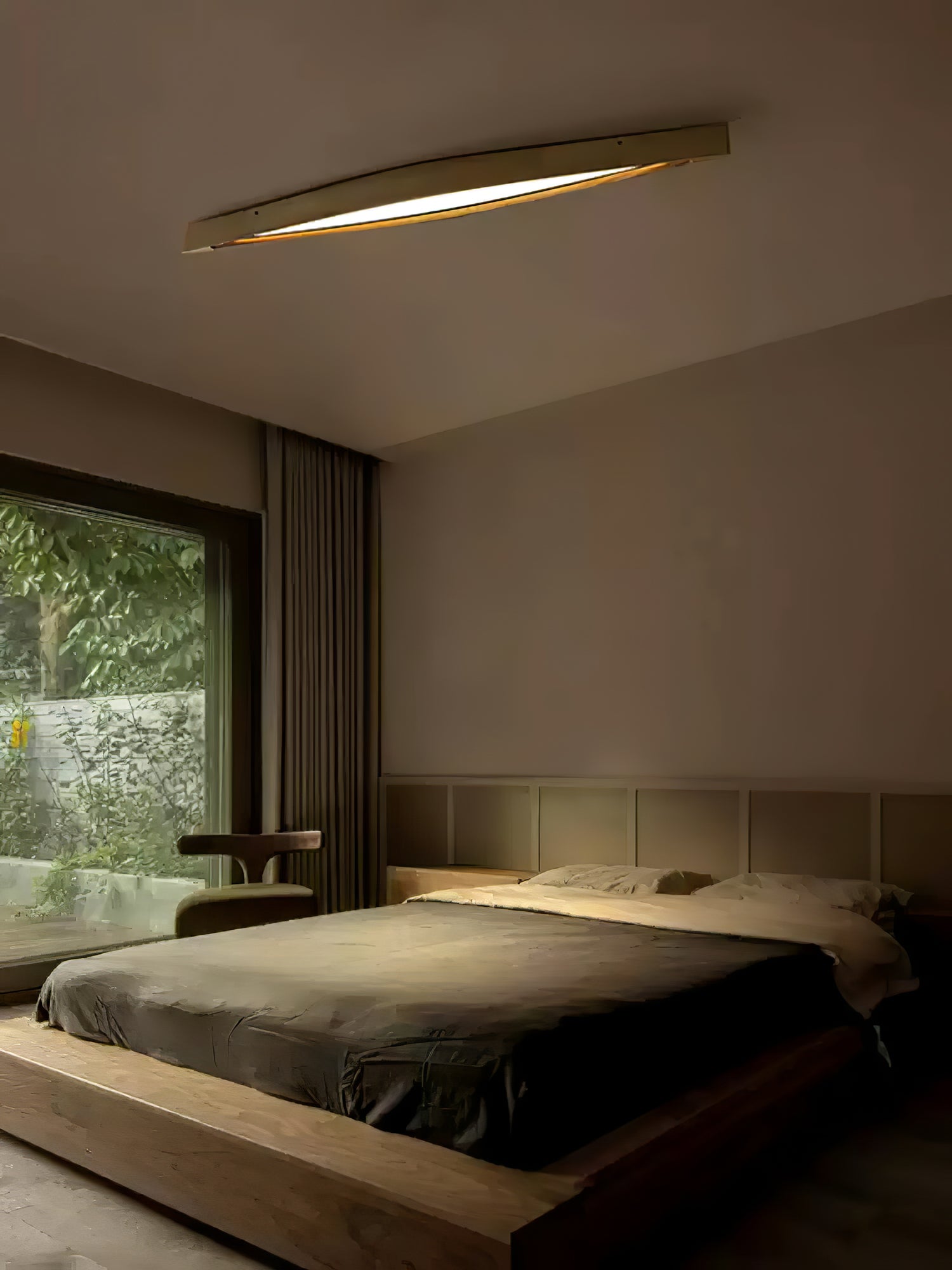 Horizon Linear Wood Ceiling Lamp - Blowlighting
