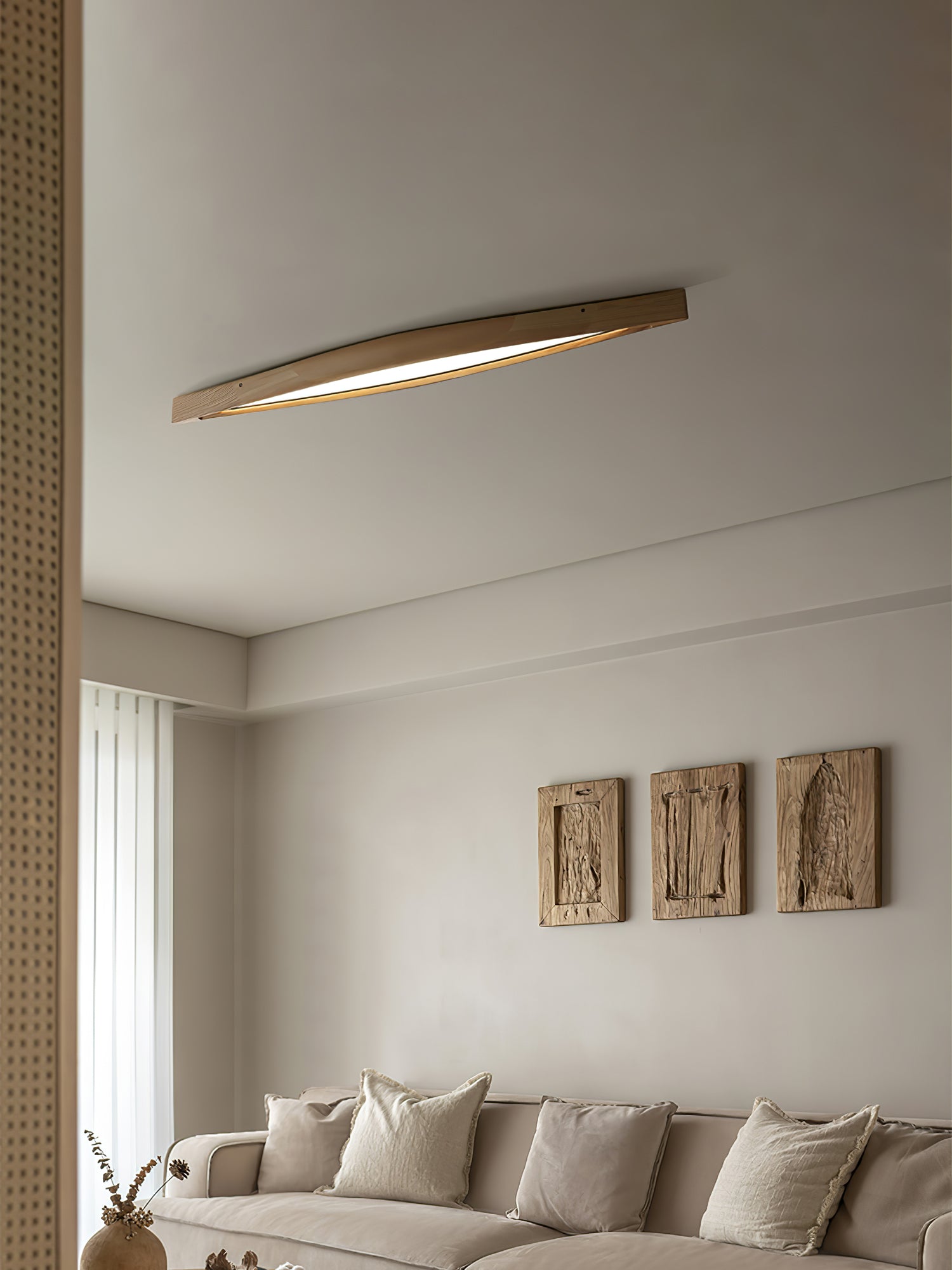 Horizon Linear Wood Ceiling Lamp - Blowlighting