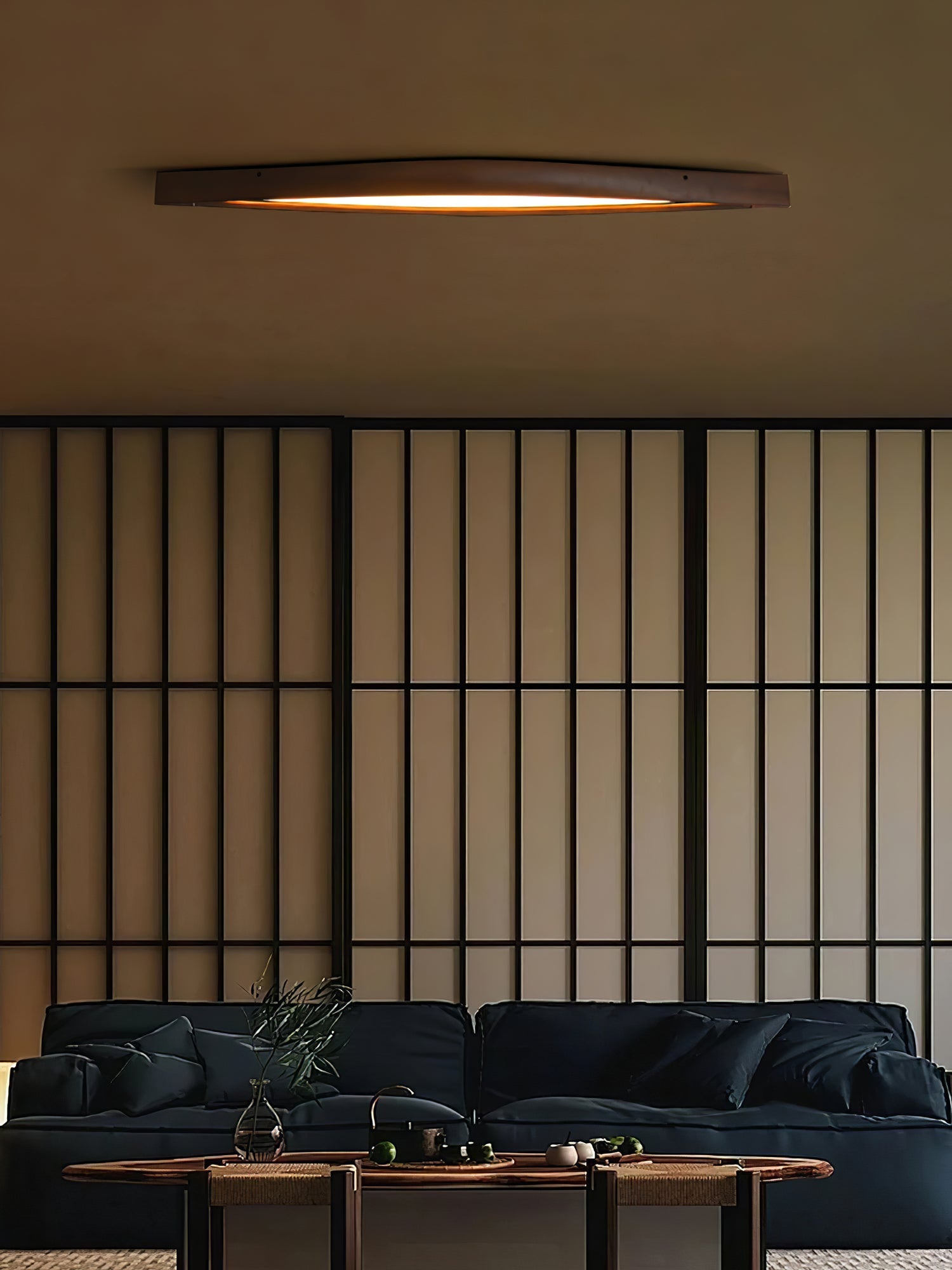 Horizon Linear Wood Ceiling Lamp - Blowlighting