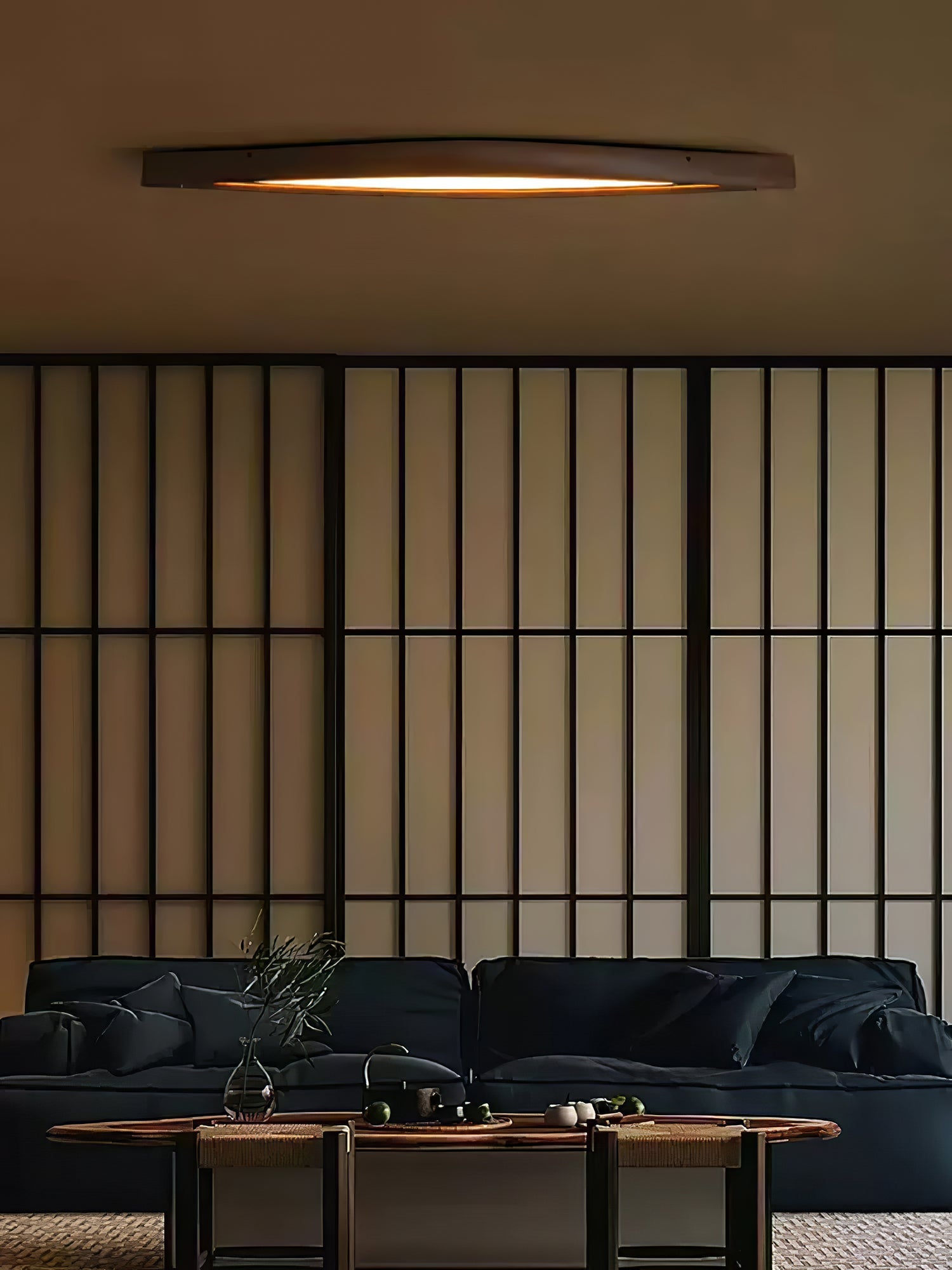 Horizon Linear Wood Ceiling Lamp - Blowlighting