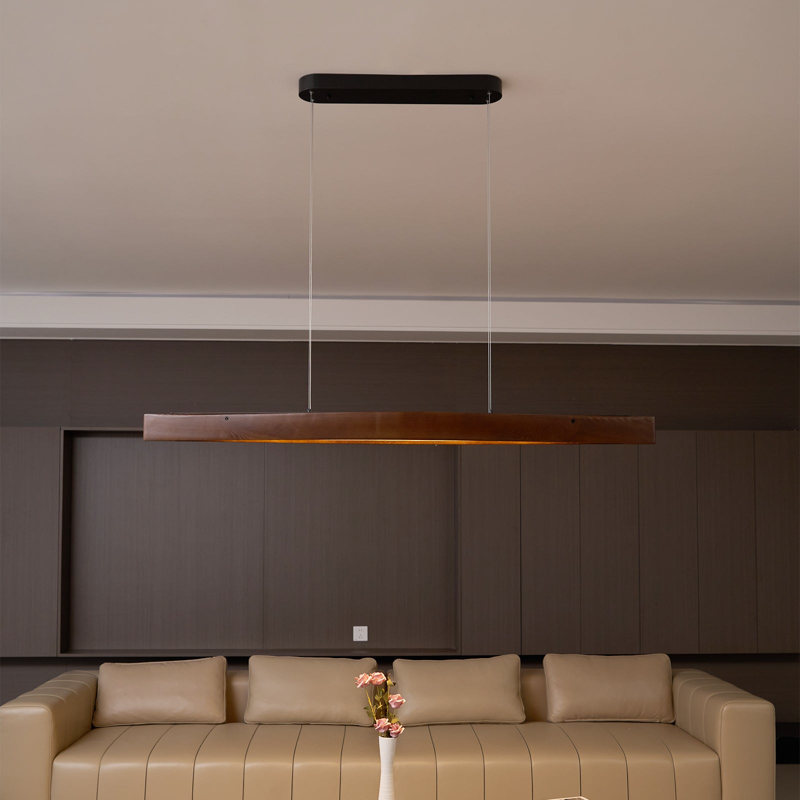 Horizon Linear Wood Pendant Lamp - Blowlighting