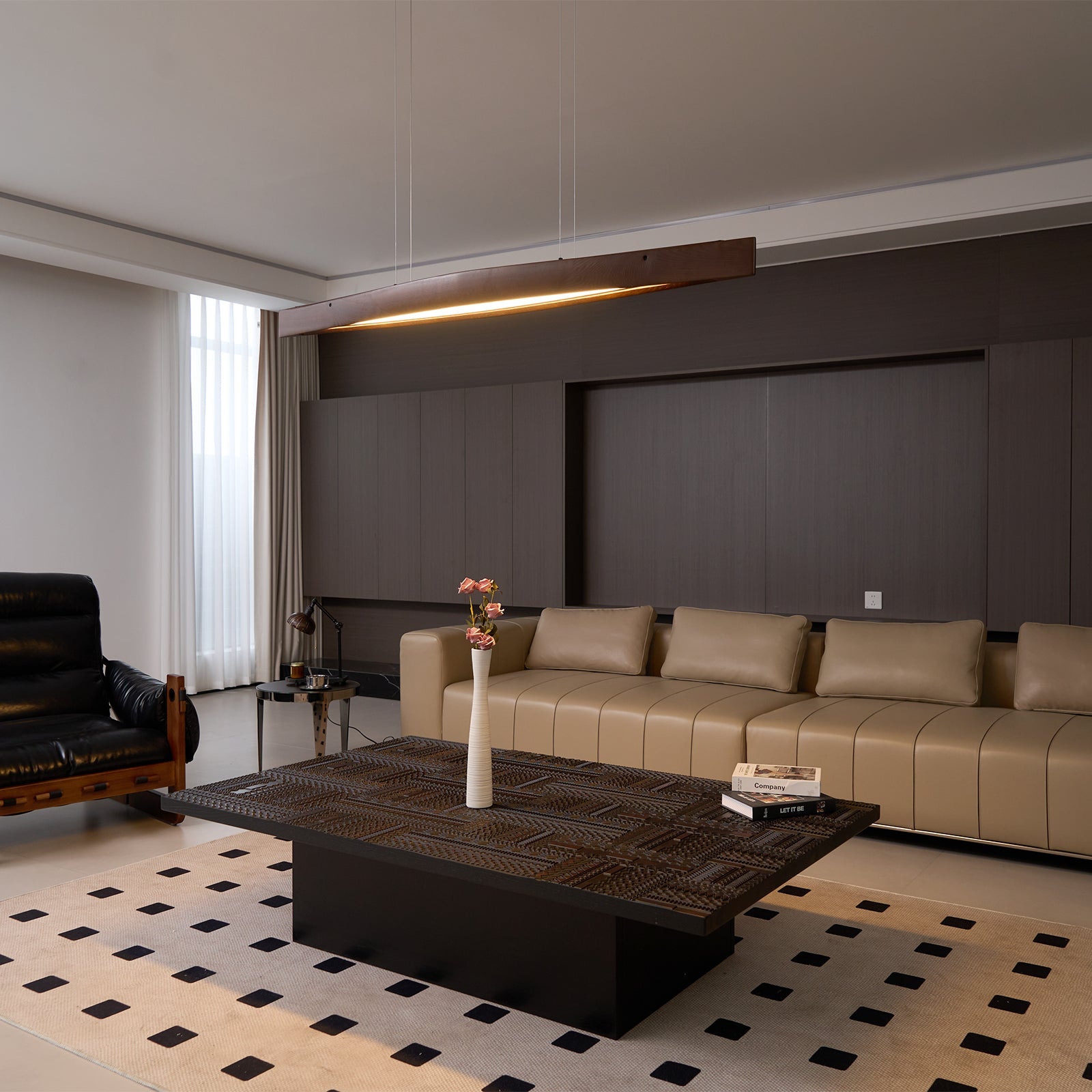 Horizon Linear Wood Pendant Lamp - Blowlighting