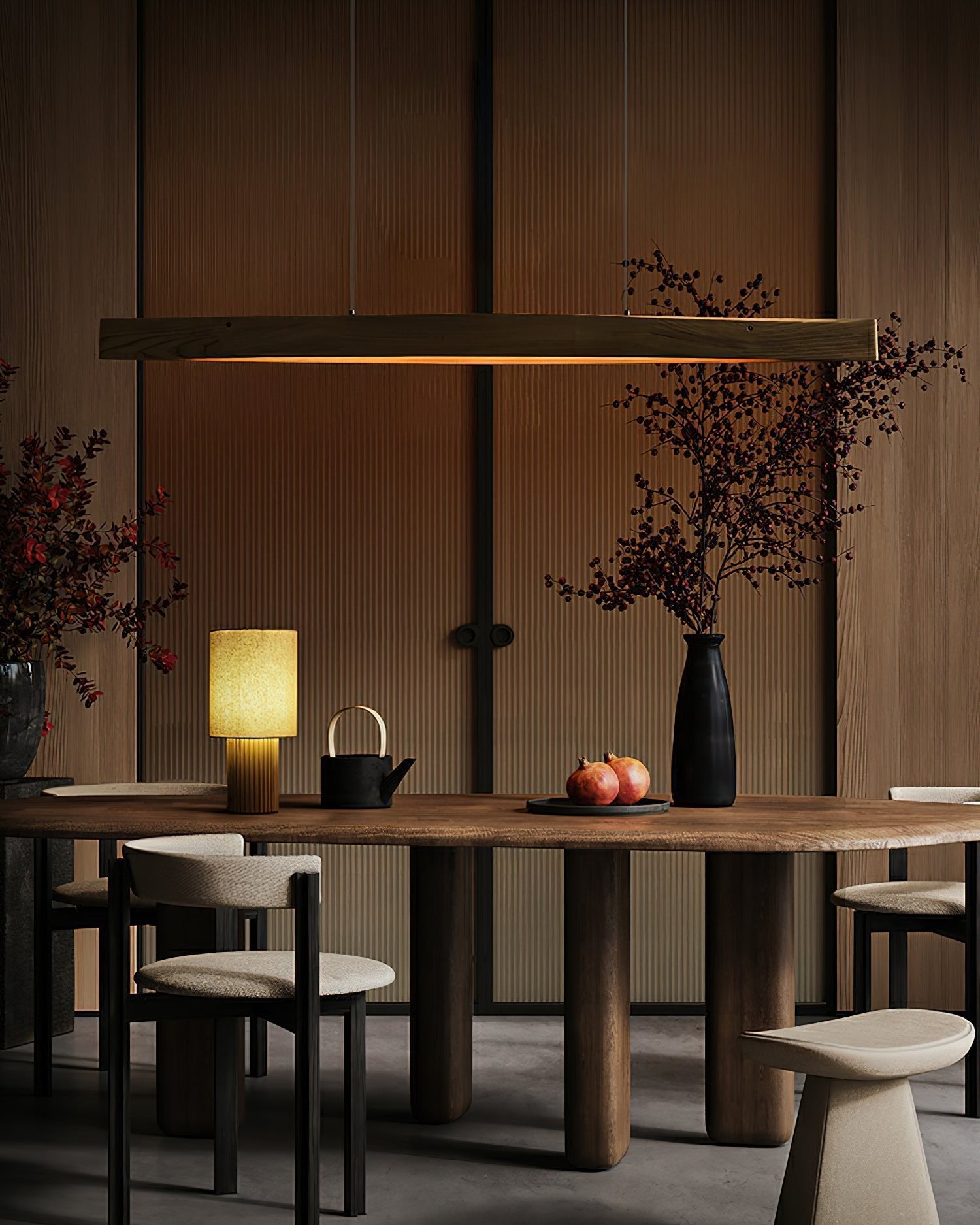 Horizon Linear Wood Pendant Lamp - Blowlighting