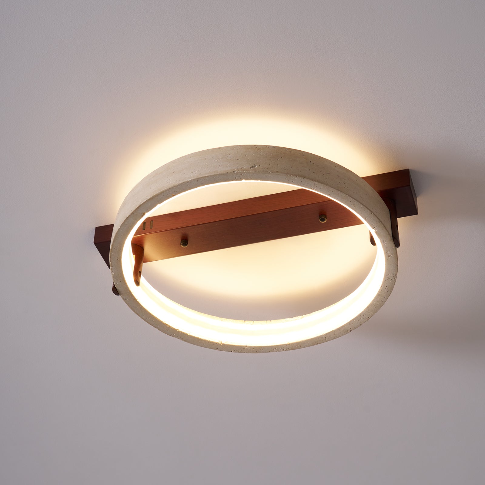 Ivlaeyra Ringed Travertine Wall Light - Blowlighting