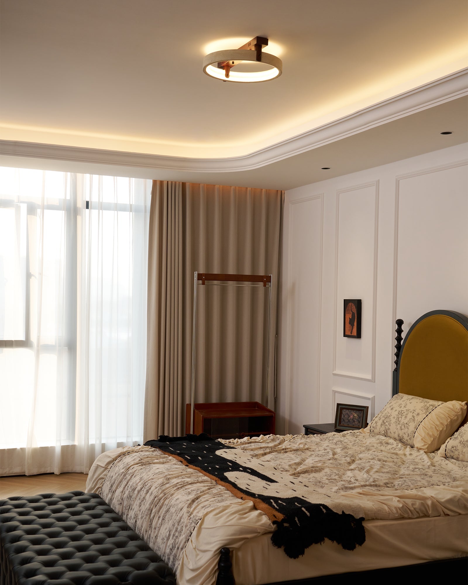 Ivlaeyra Ringed Travertine Wall Light - Blowlighting