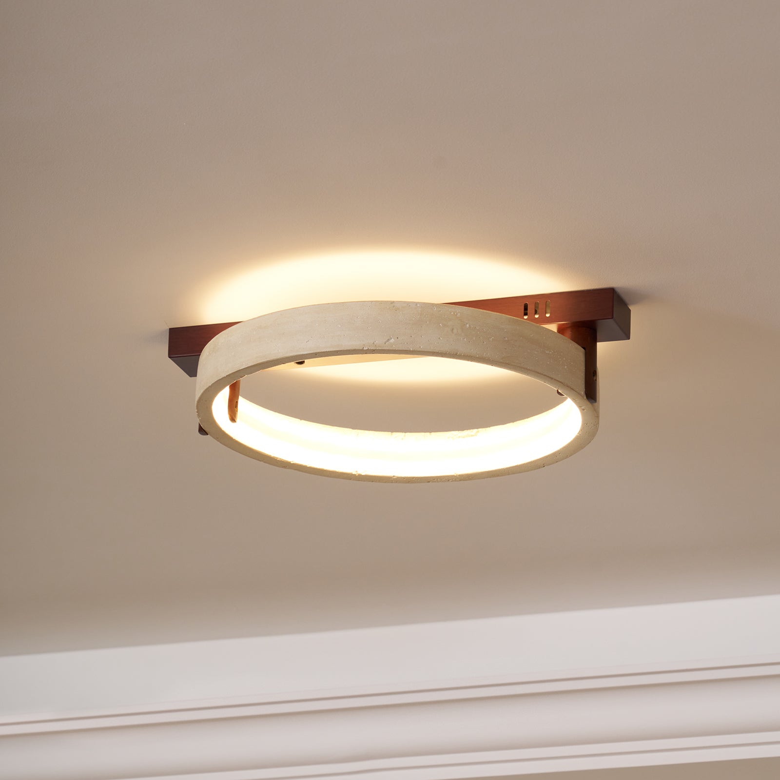 Ivlaeyra Ringed Travertine Wall Light - Blowlighting