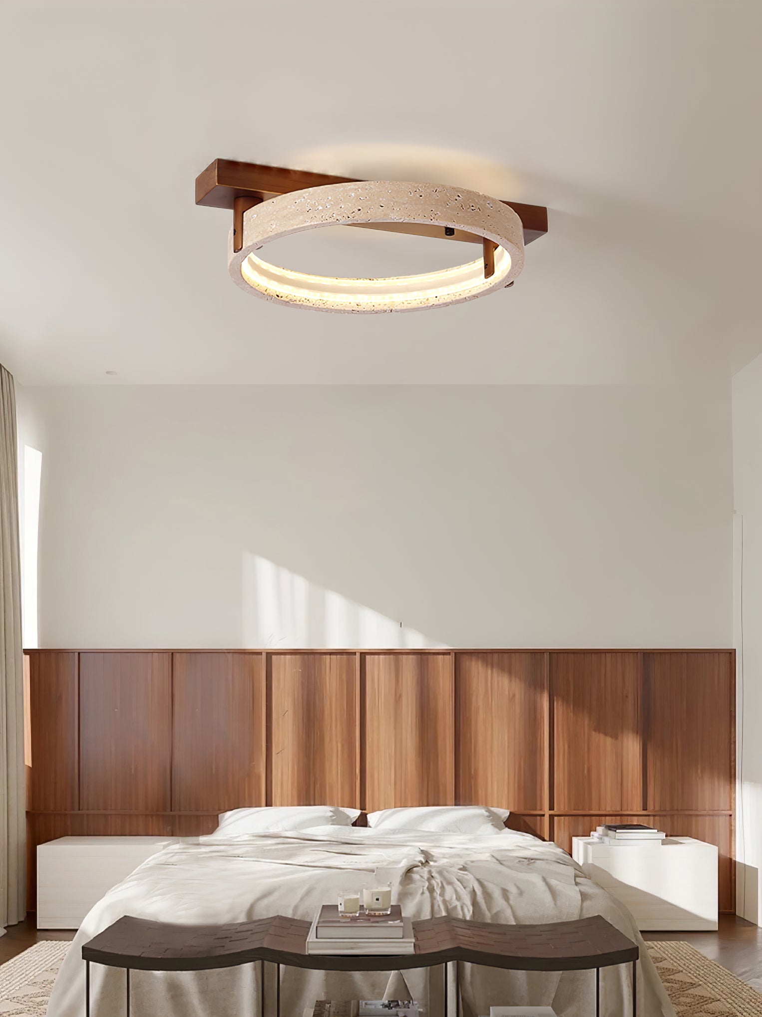 Ivlaeyra Ringed Travertine Wall Light - Blowlighting