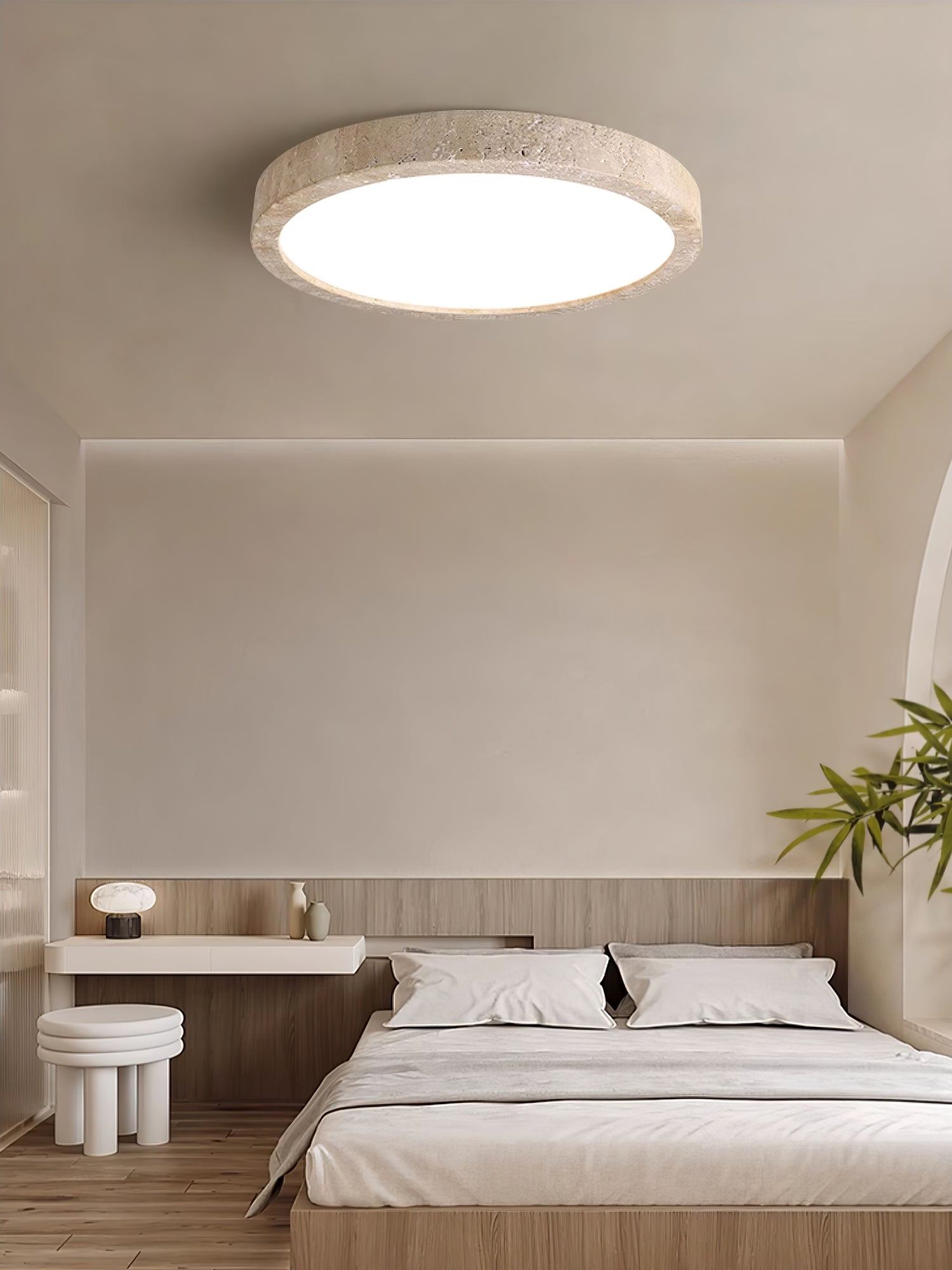 Artalor Minimalist Travertine Ceiling Light - Blowlighting