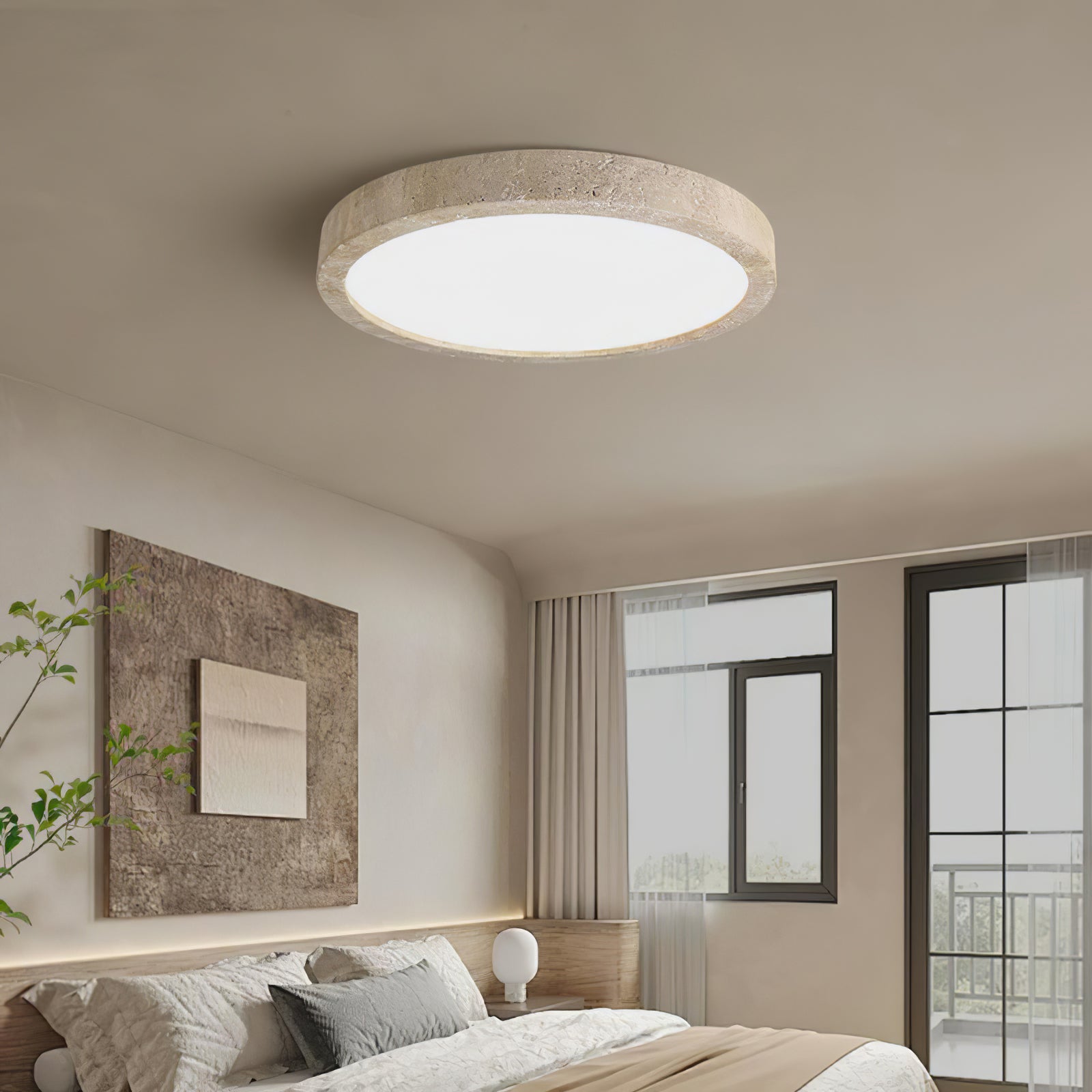 Artalor Minimalist Travertine Ceiling Light - Blowlighting