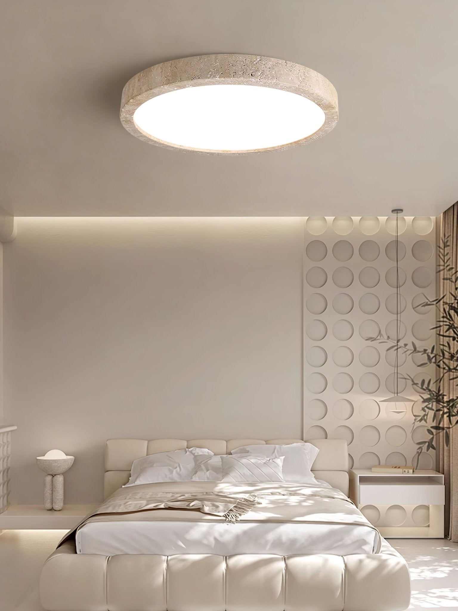 Artalor Minimalist Travertine Ceiling Light - Blowlighting