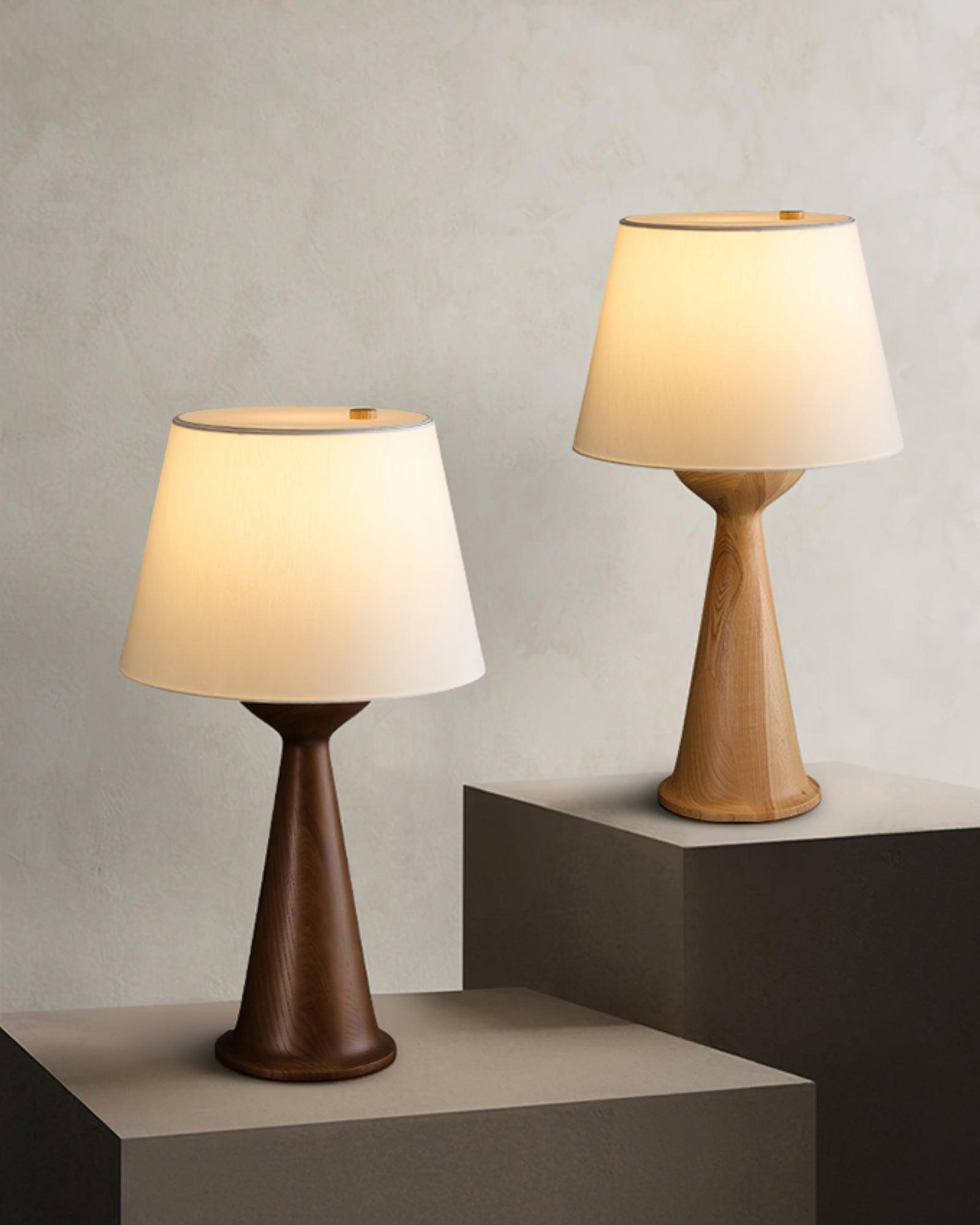Tempo Vintage Wood Table Lamp - Blowlighting