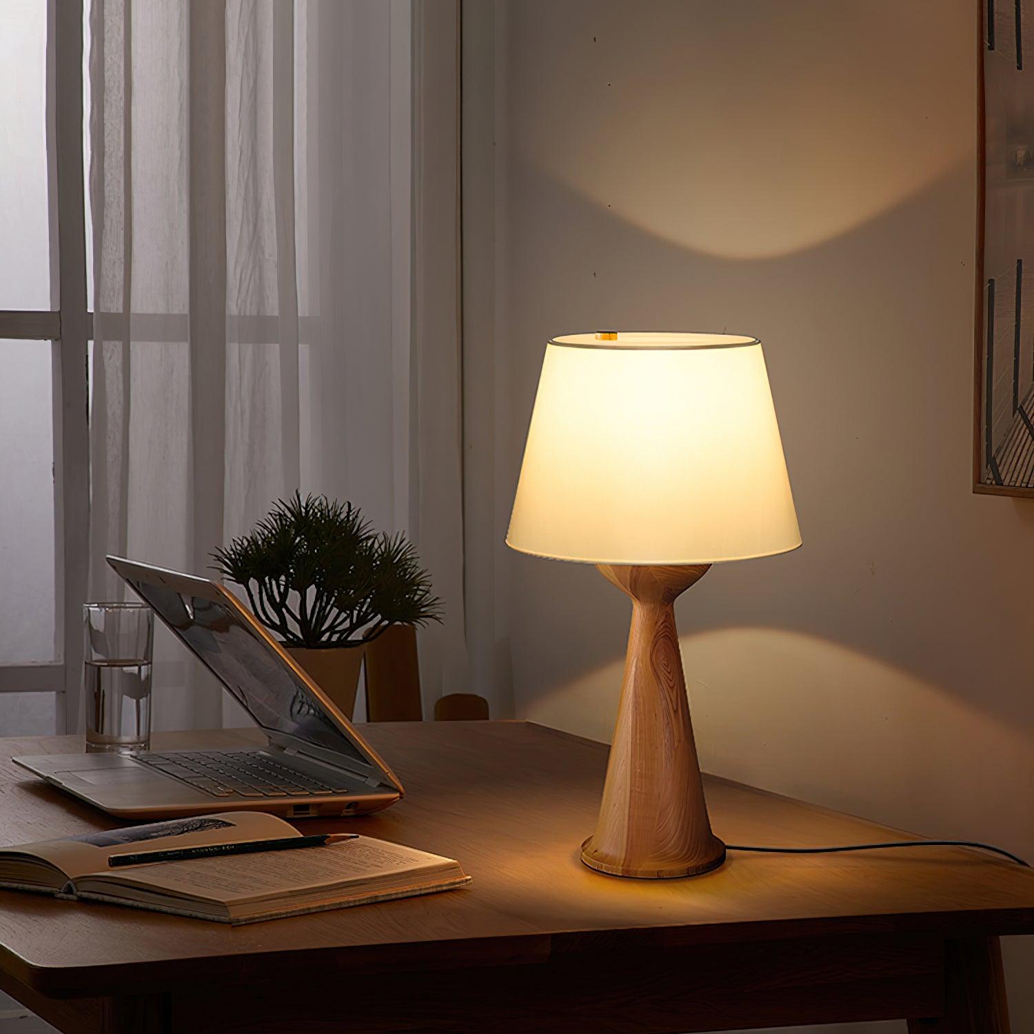 Tempo Vintage Wood Table Lamp - Blowlighting