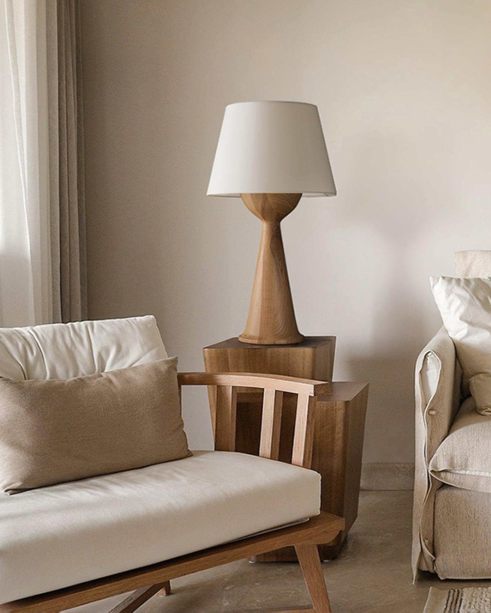 Tempo Vintage Wood Table Lamp - Blowlighting