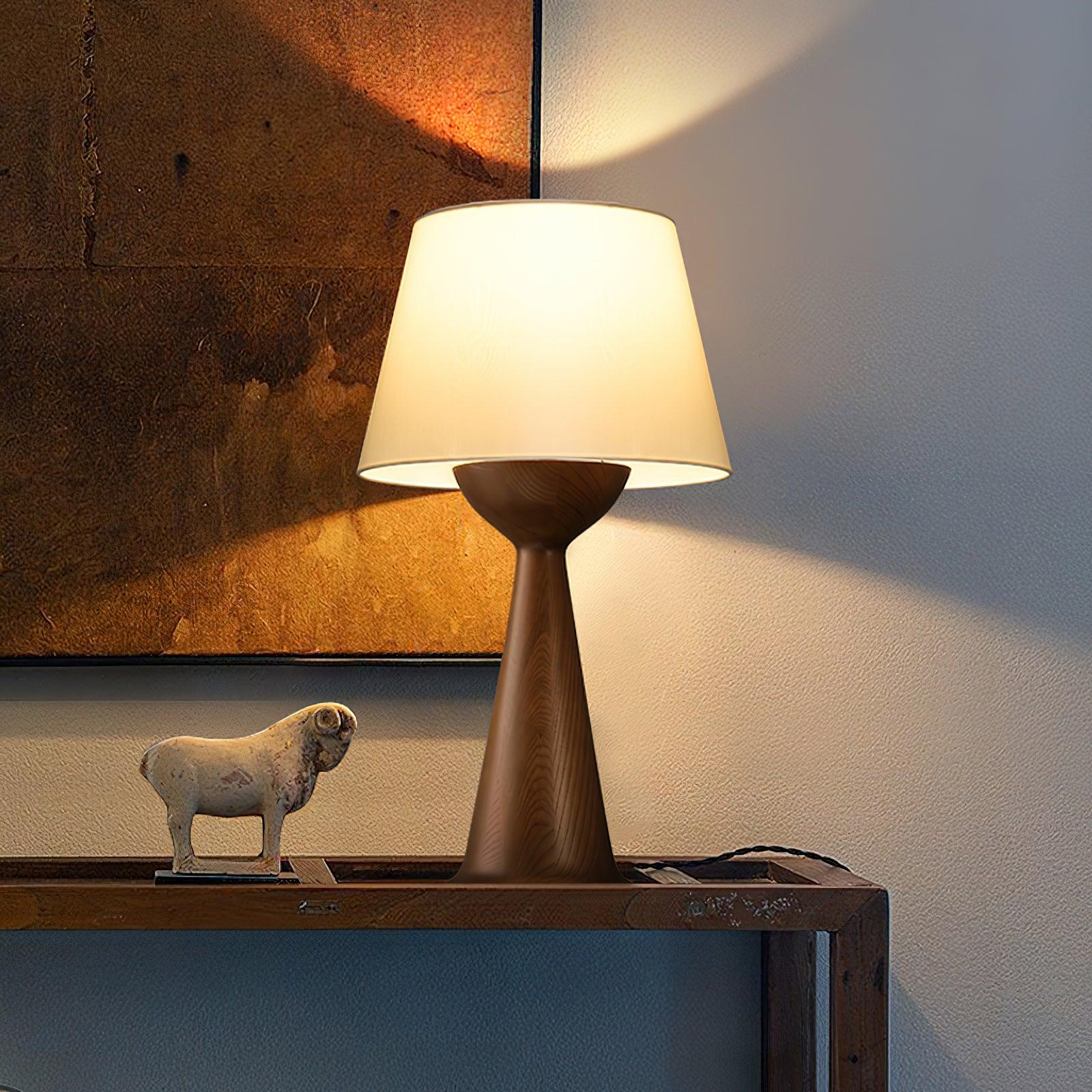 Tempo Vintage Wood Table Lamp - Blowlighting