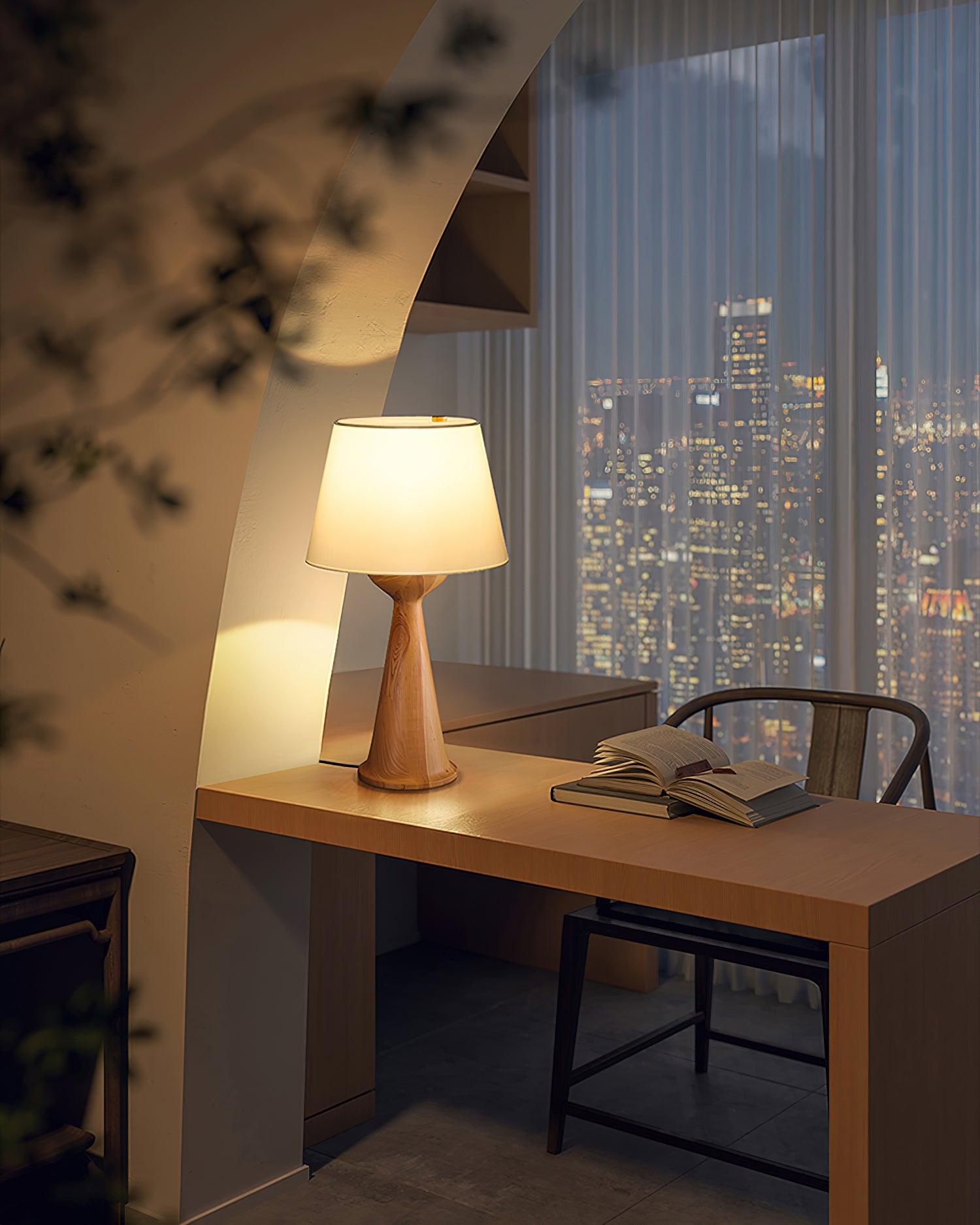 Tempo Vintage Wood Table Lamp - Blowlighting