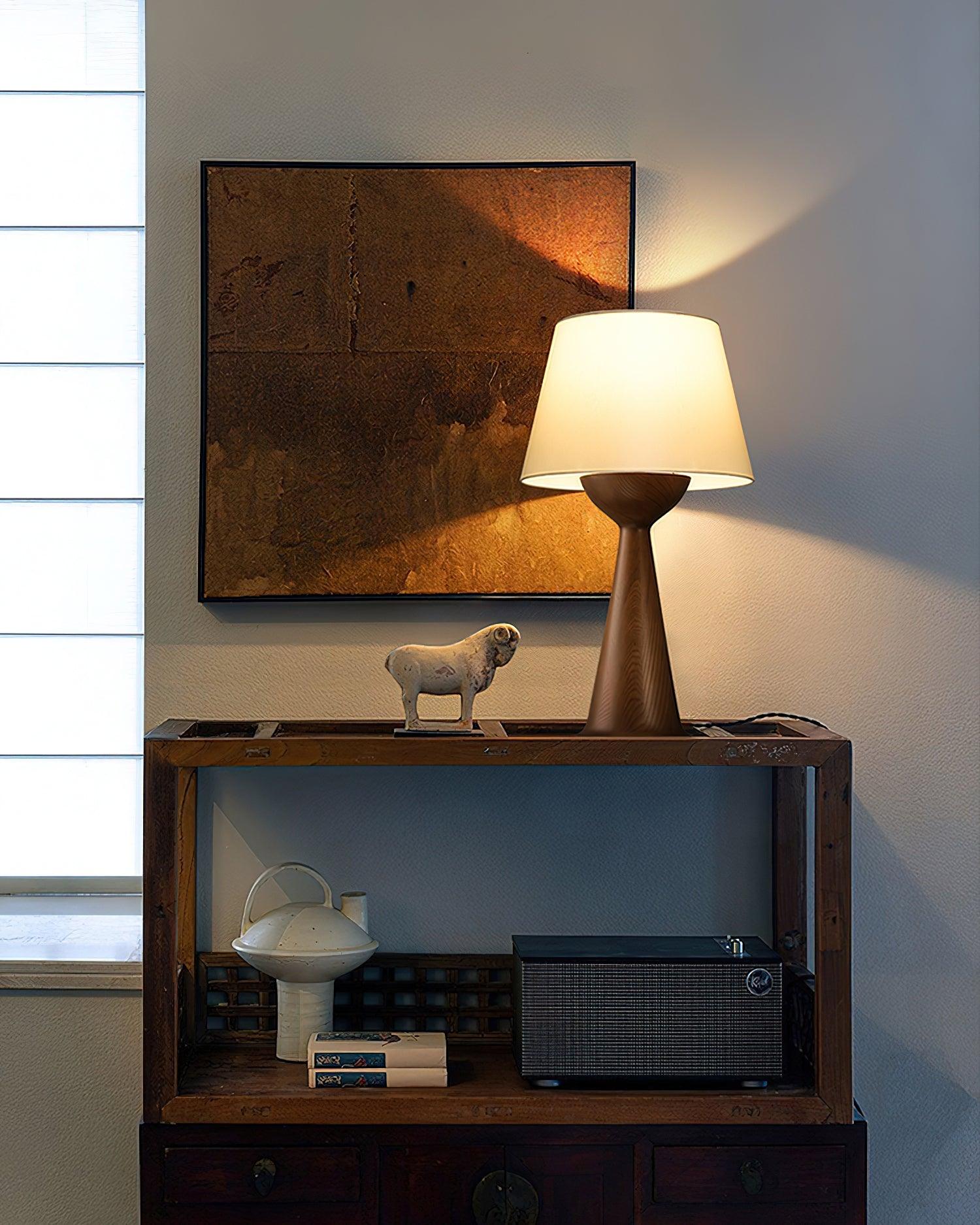Tempo Vintage Wood Table Lamp - Blowlighting