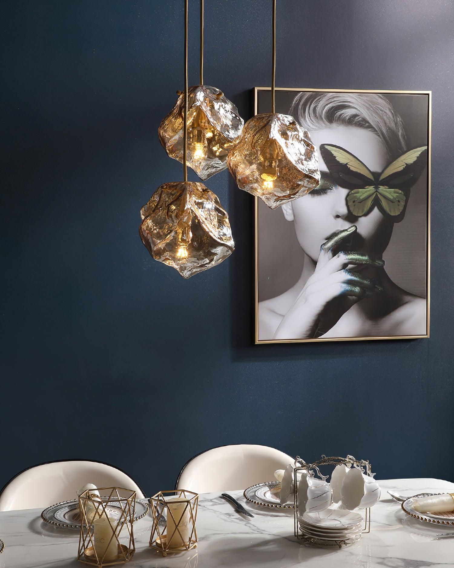 Illyria Ice Glass Pendant Lamp - Blowlighting