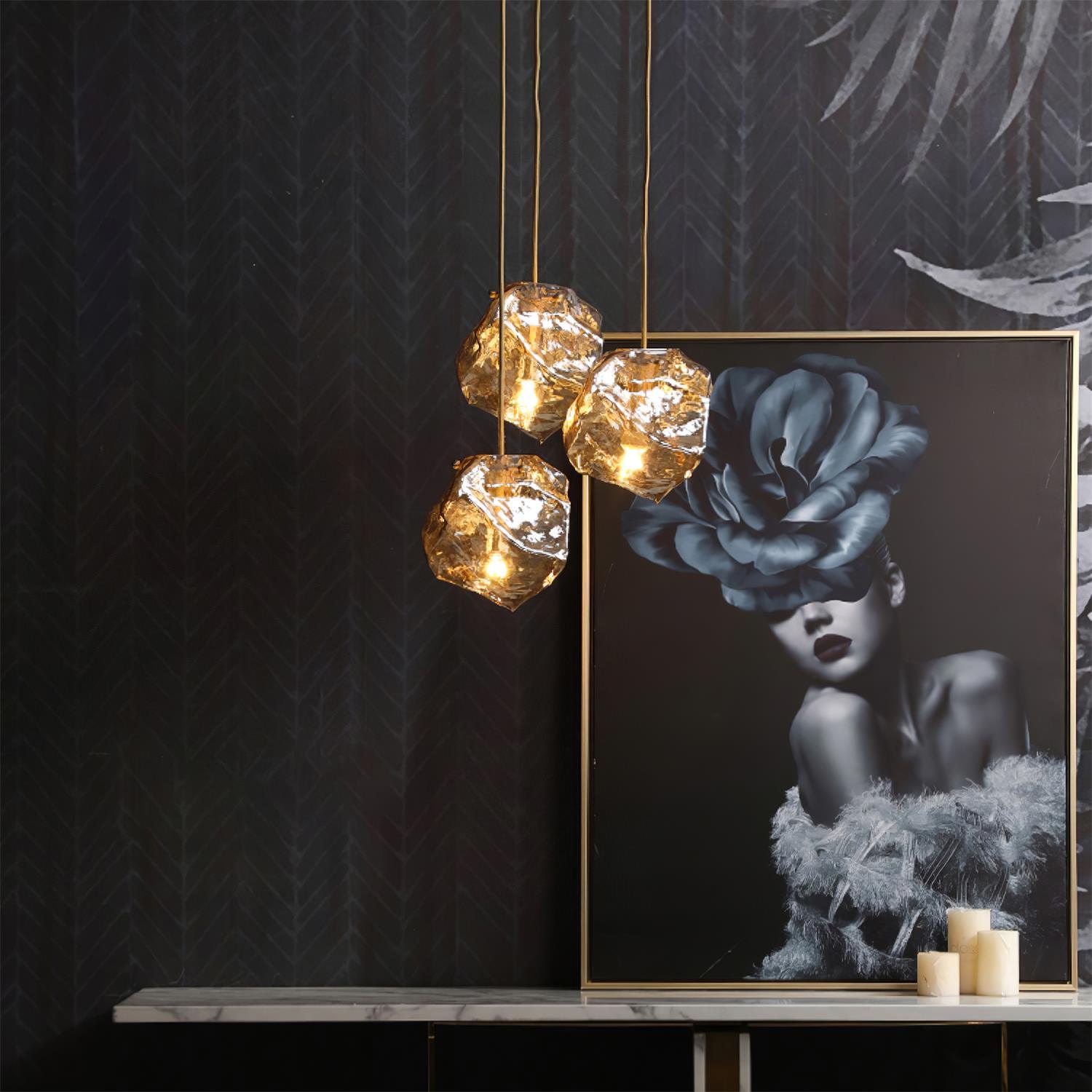 Illyria Ice Glass Pendant Lamp - Blowlighting
