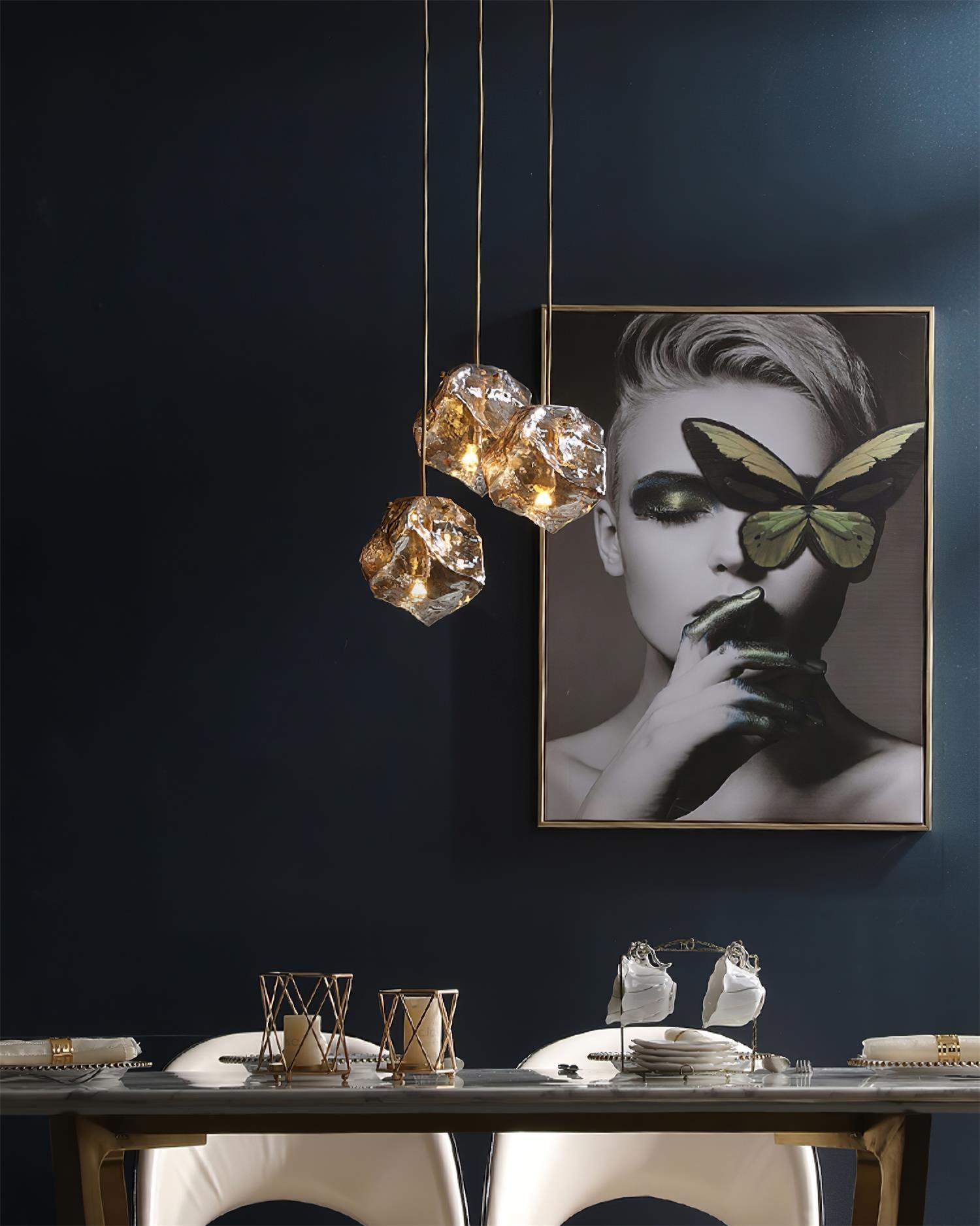 Illyria Ice Glass Pendant Lamp - Blowlighting
