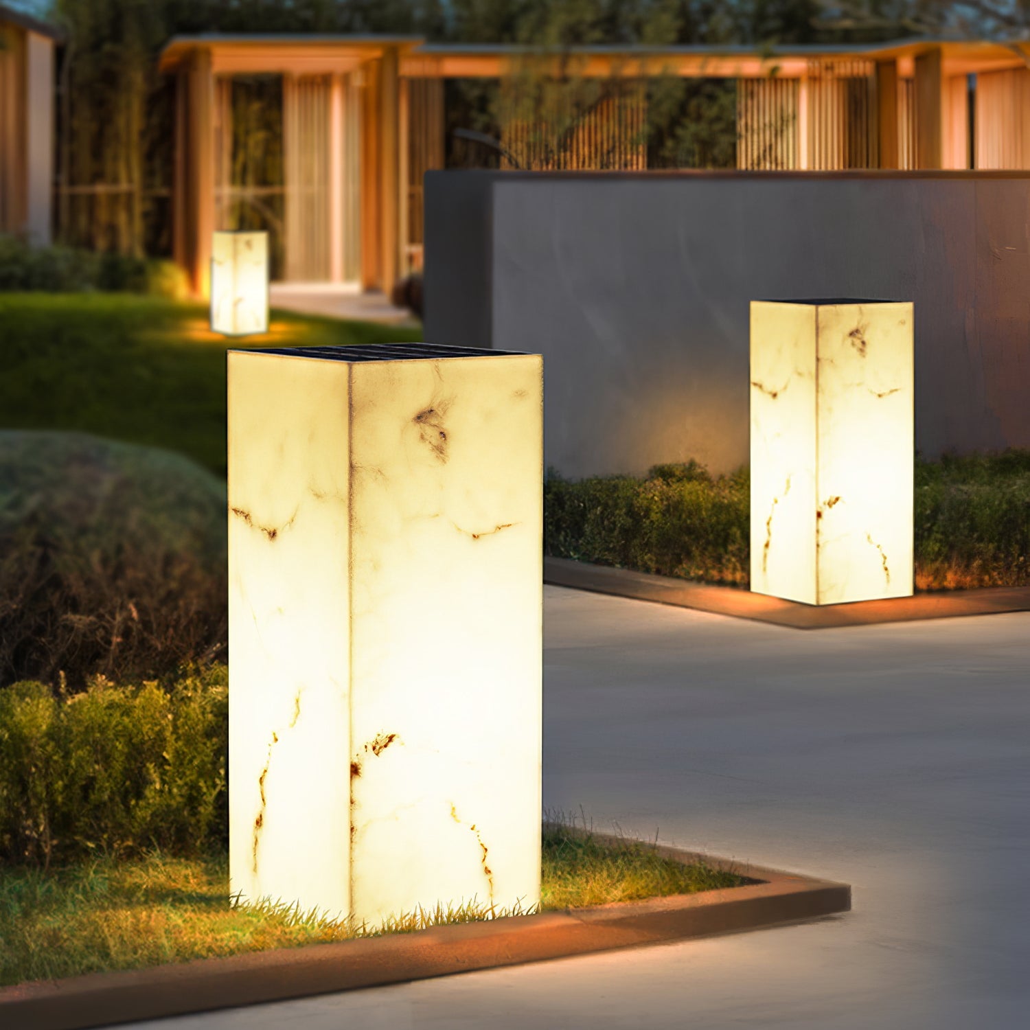 Ray Imitation Marble Cube Outdoor Light - Blowlighting