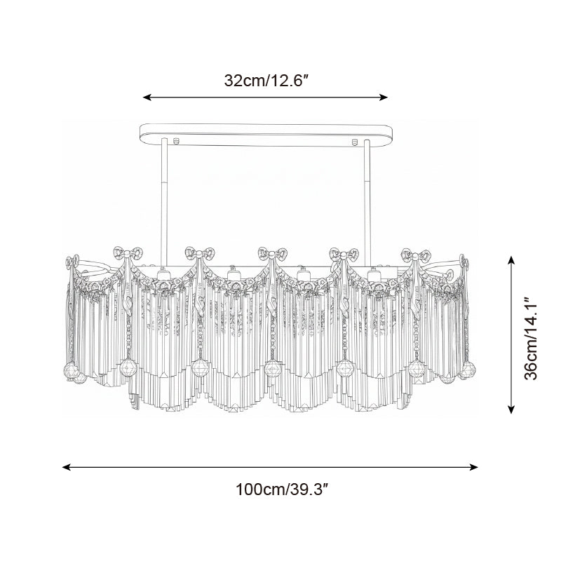 Imperial Luxury Crystal Cascade Chandelier