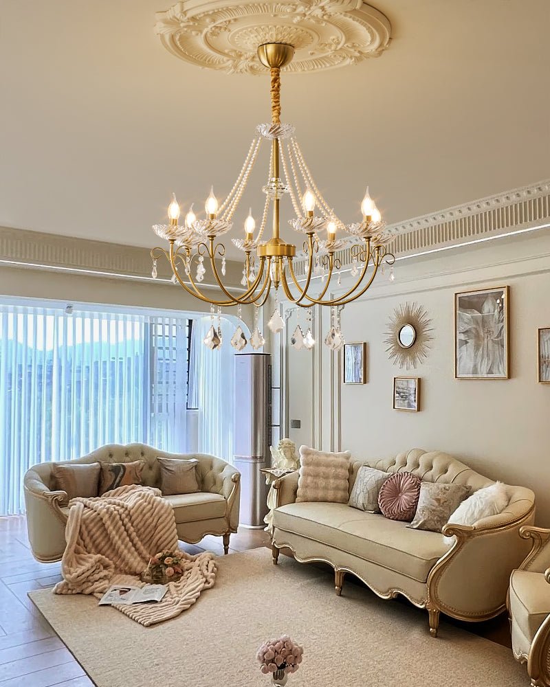 Imperial Pearl Crystal Chandelier - Blowlighting