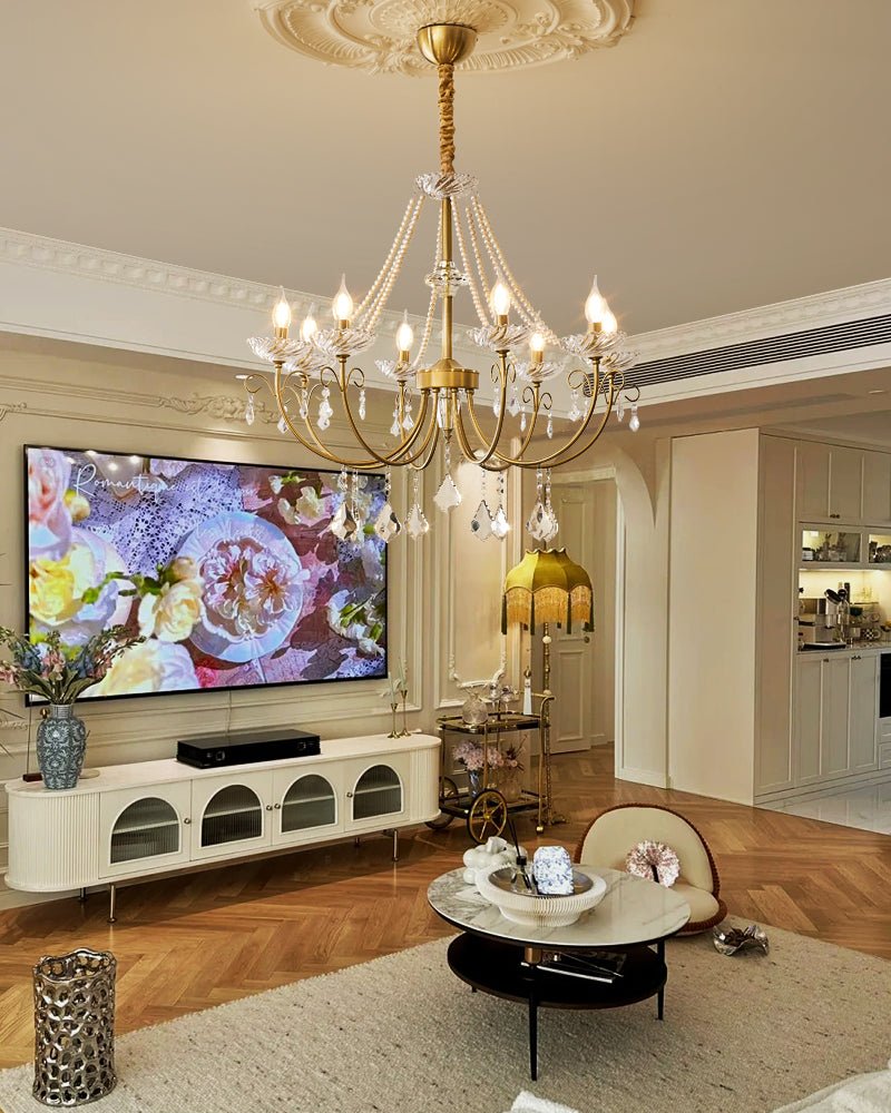 Imperial Pearl Crystal Chandelier - Blowlighting