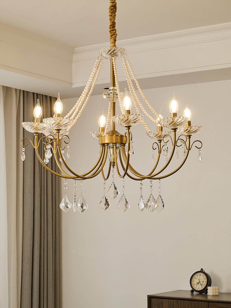 Imperial Pearl Crystal Chandelier - Blowlighting