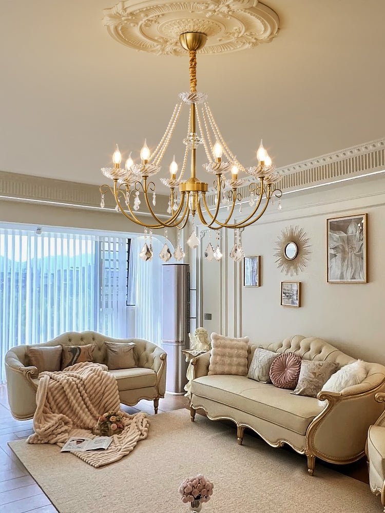 Imperial Pearl Crystal Chandelier - Blowlighting