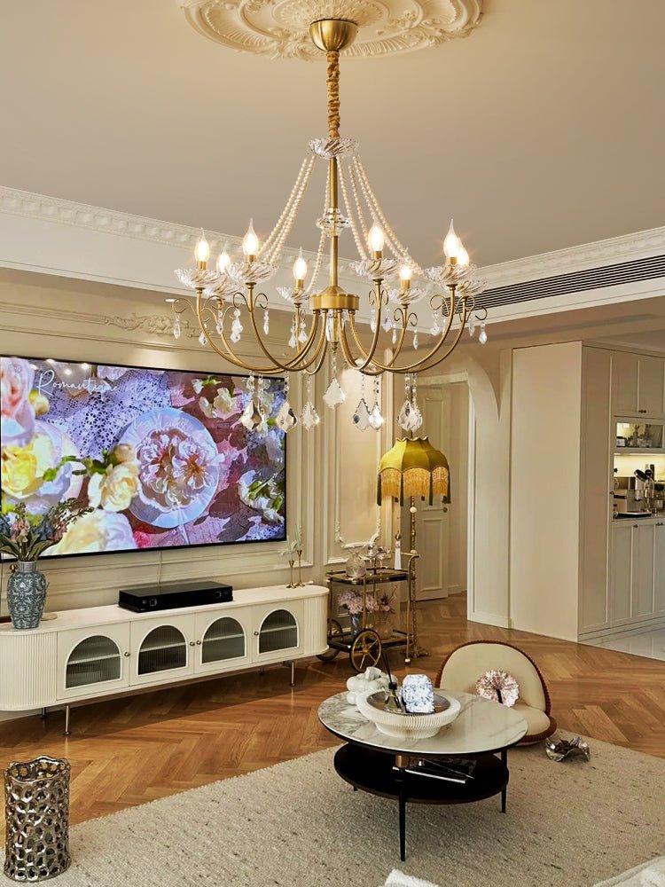 Imperial Pearl Crystal Chandelier - Blowlighting