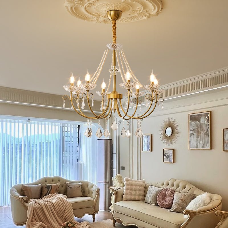 Imperial Pearl Crystal Chandelier - Blowlighting