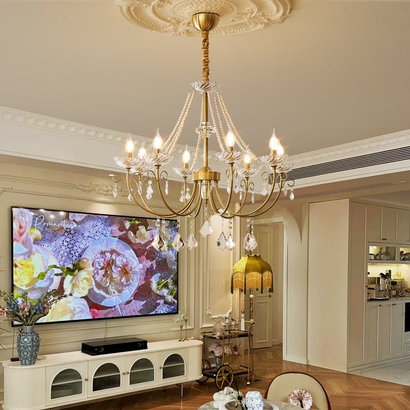 Imperial Pearl Crystal Chandelier - Blowlighting