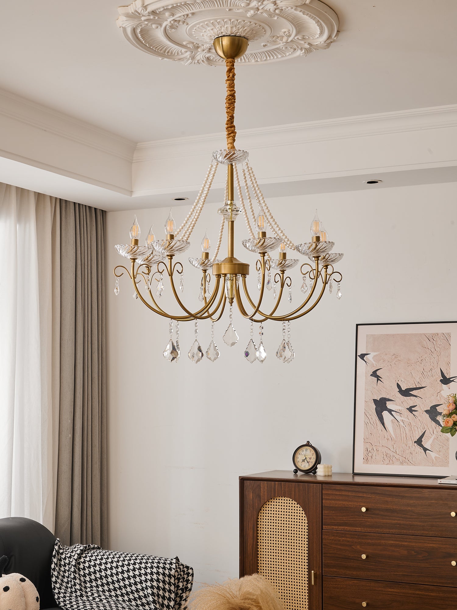 Imperial Pearl Crystal Chandelier - Blowlighting