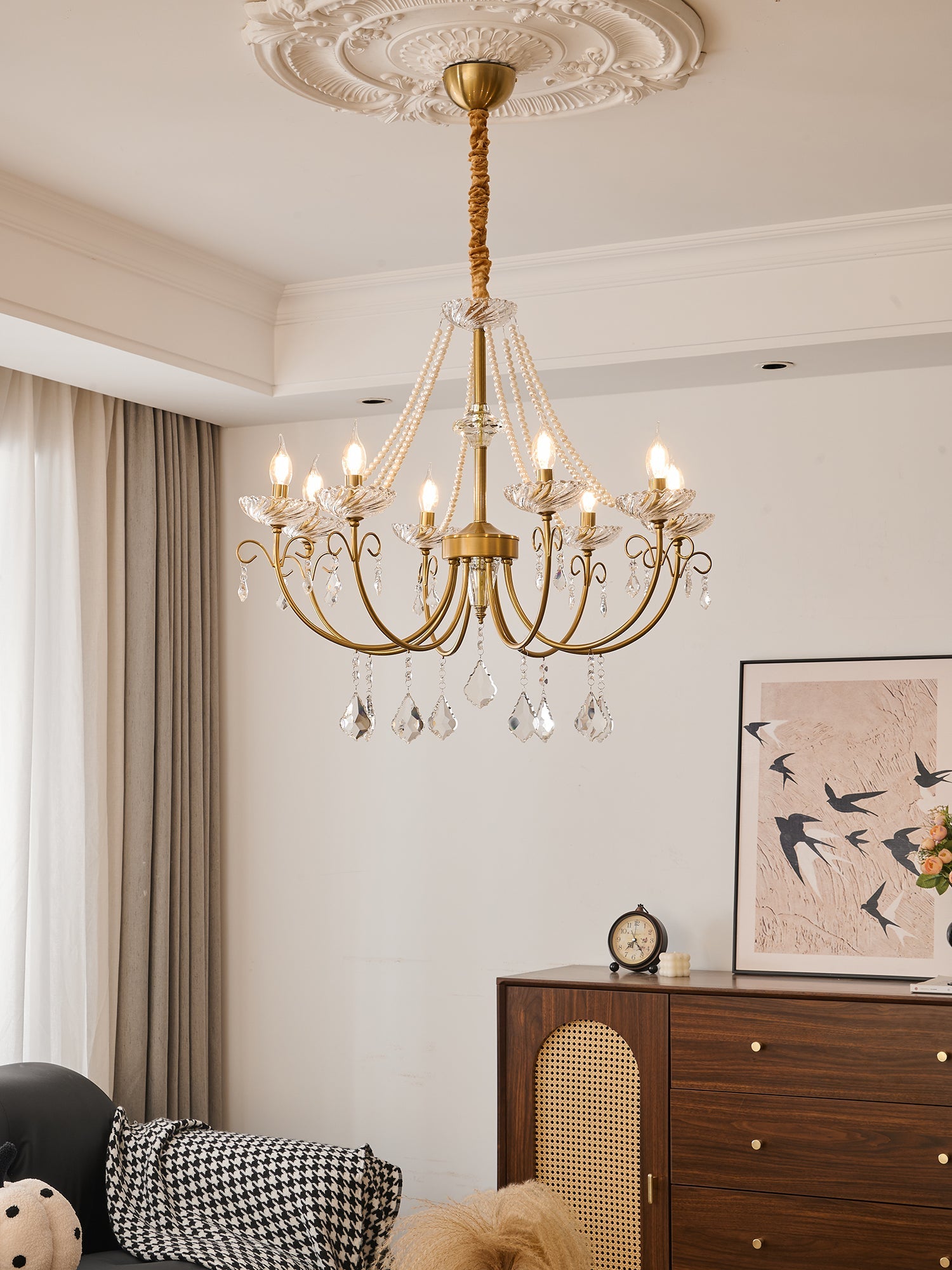 Imperial Pearl Crystal Chandelier - Blowlighting
