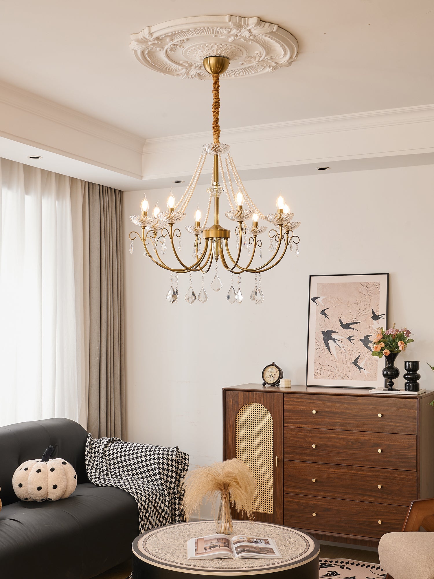 Imperial Pearl Crystal Chandelier - Blowlighting