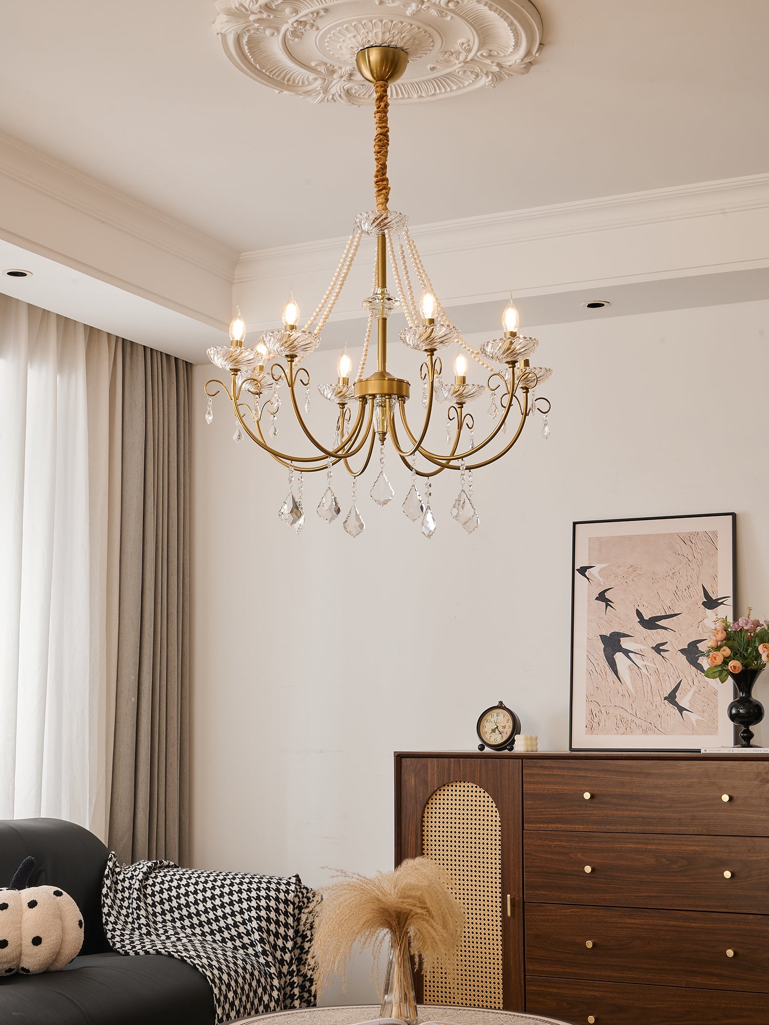 Imperial Pearl Crystal Chandelier - Blowlighting