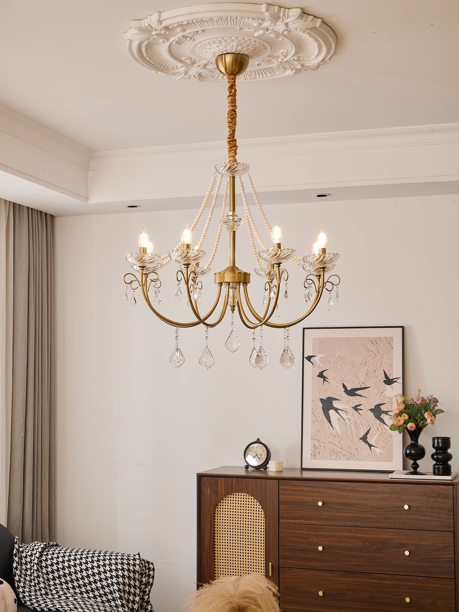 Imperial Pearl Crystal Chandelier - Blowlighting
