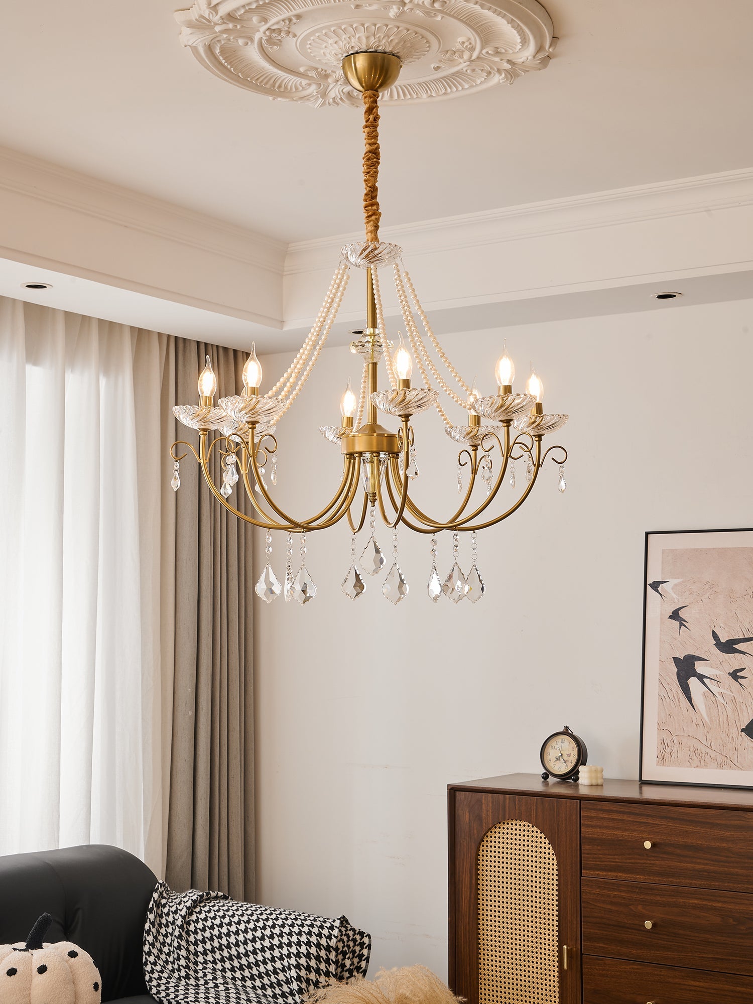 Imperial Pearl Crystal Chandelier - Blowlighting
