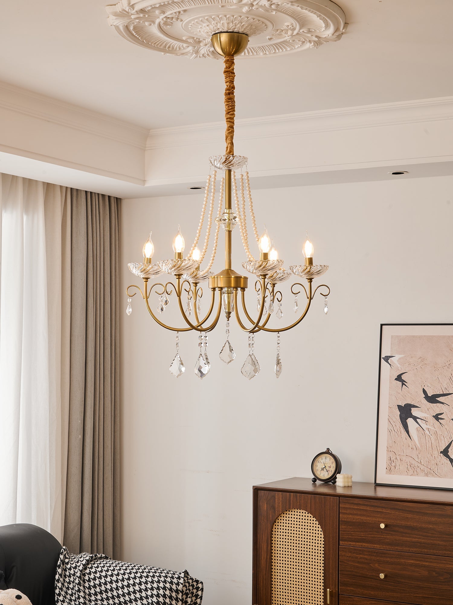 Imperial Pearl Crystal Chandelier - Blowlighting