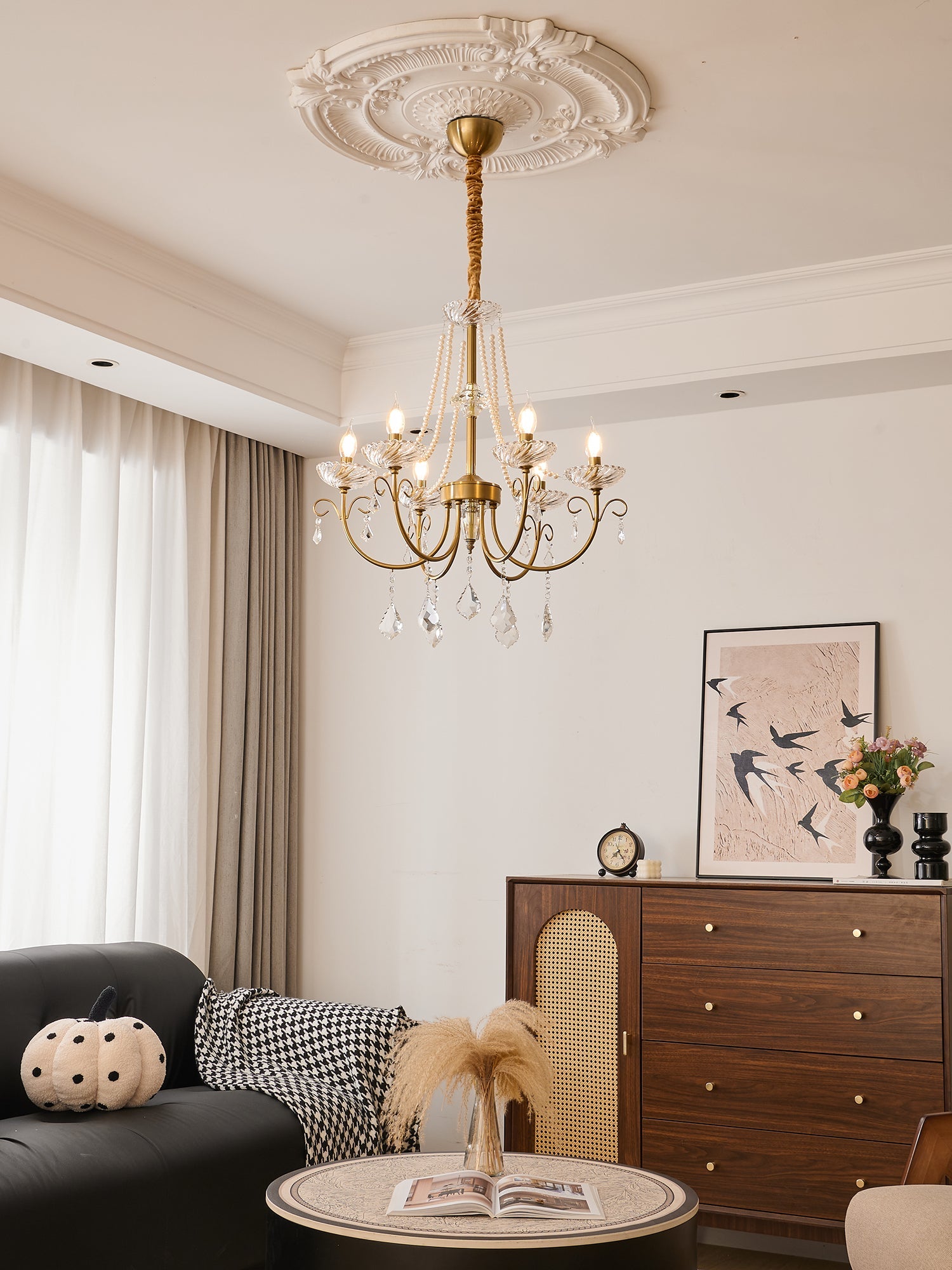 Imperial Pearl Crystal Chandelier - Blowlighting