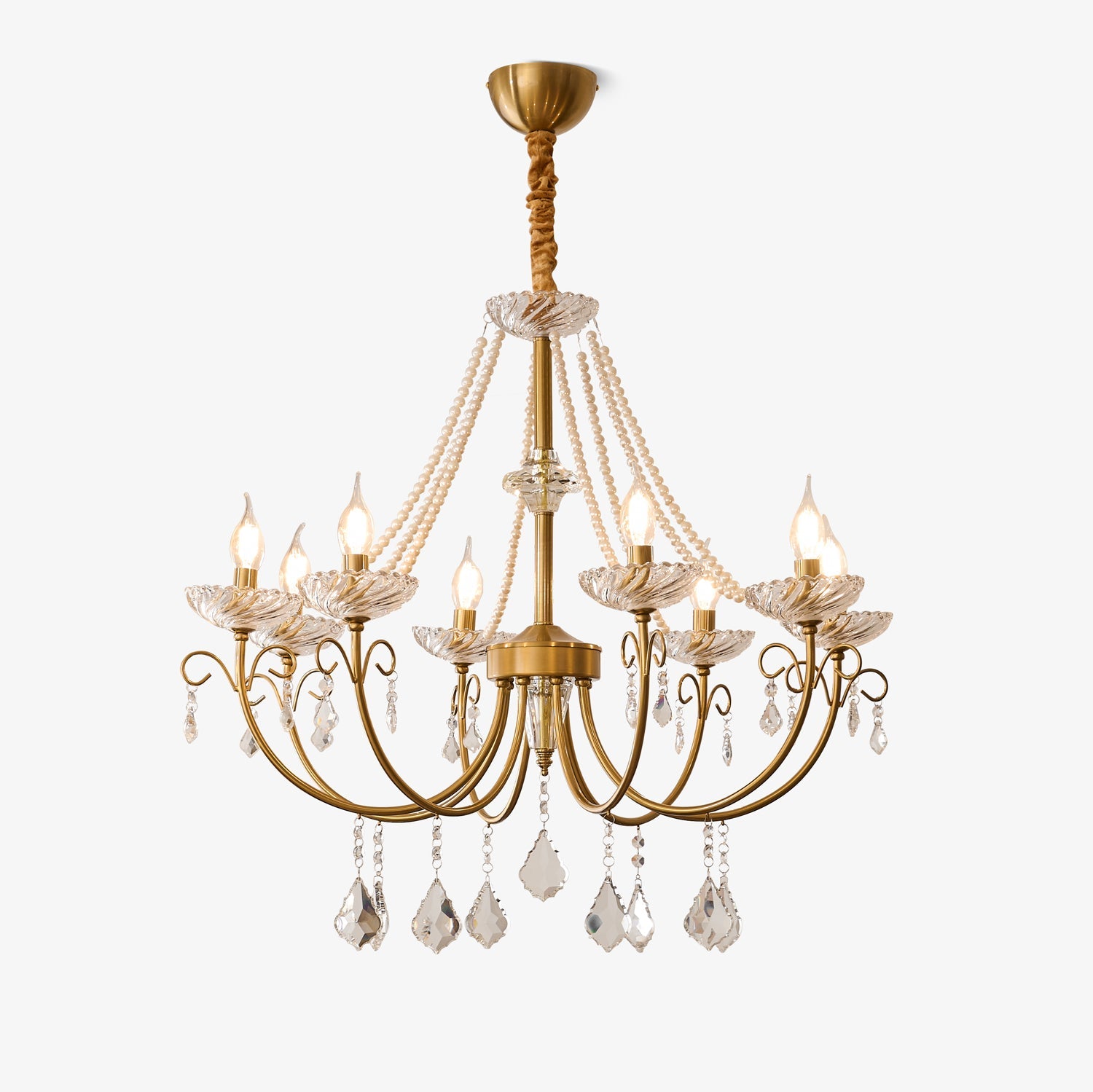 Imperial Pearl Crystal Chandelier - Blowlighting
