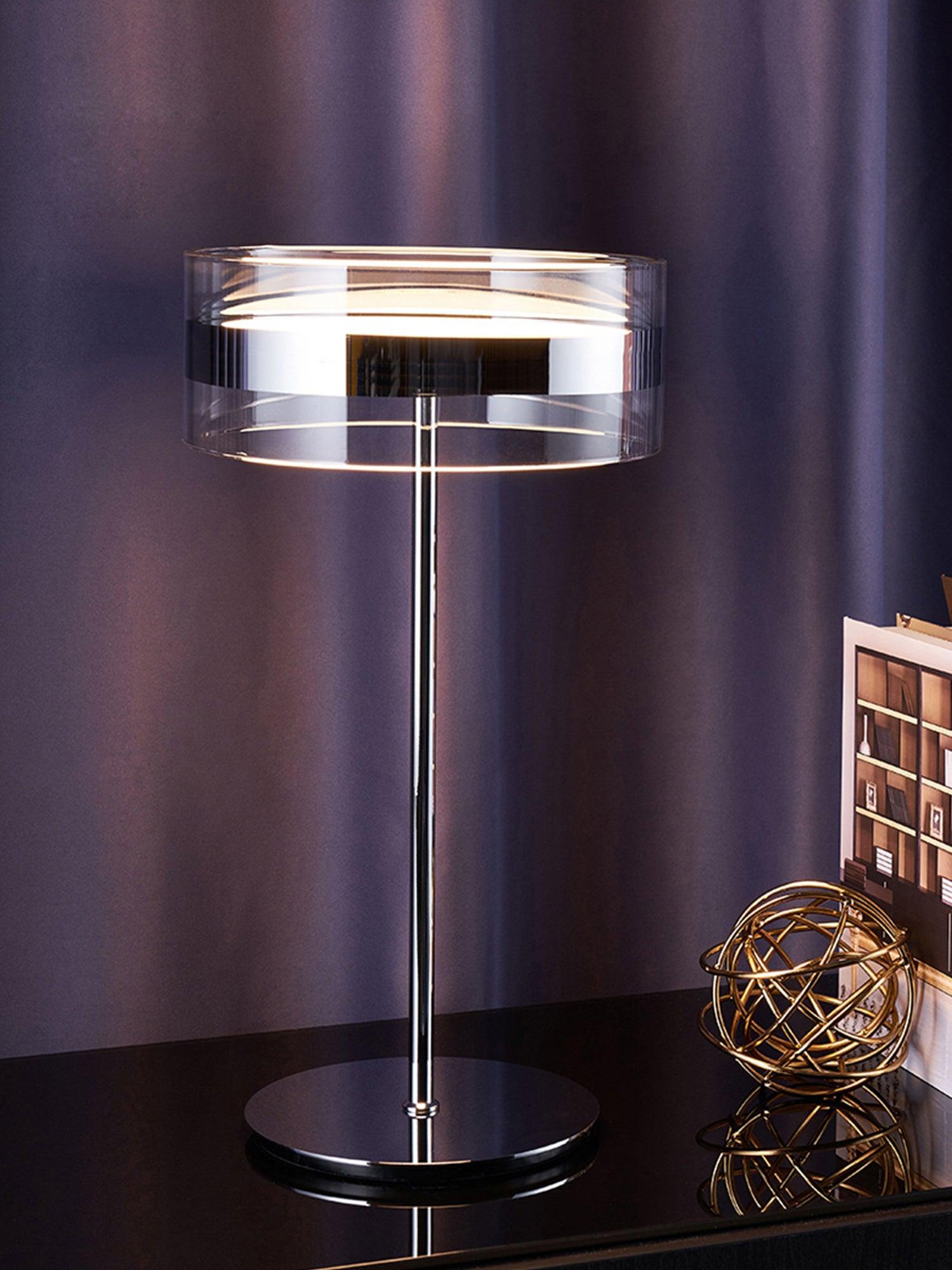 Impex Florina Chrome Table Lamp - Blowlighting