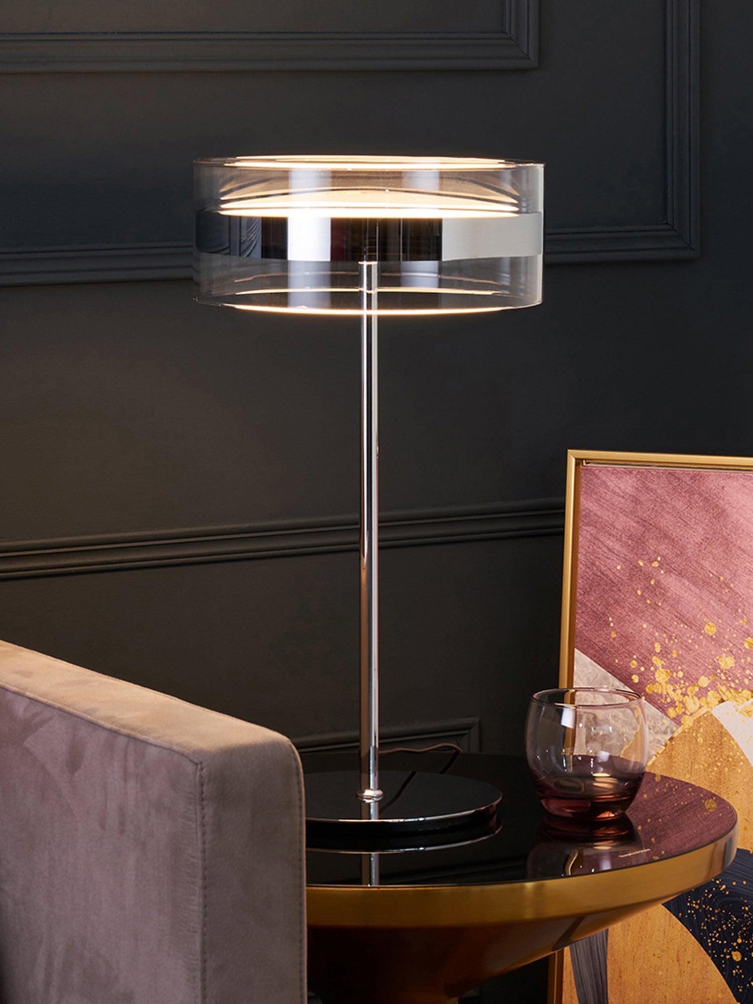 Impex Florina Chrome Table Lamp - Blowlighting