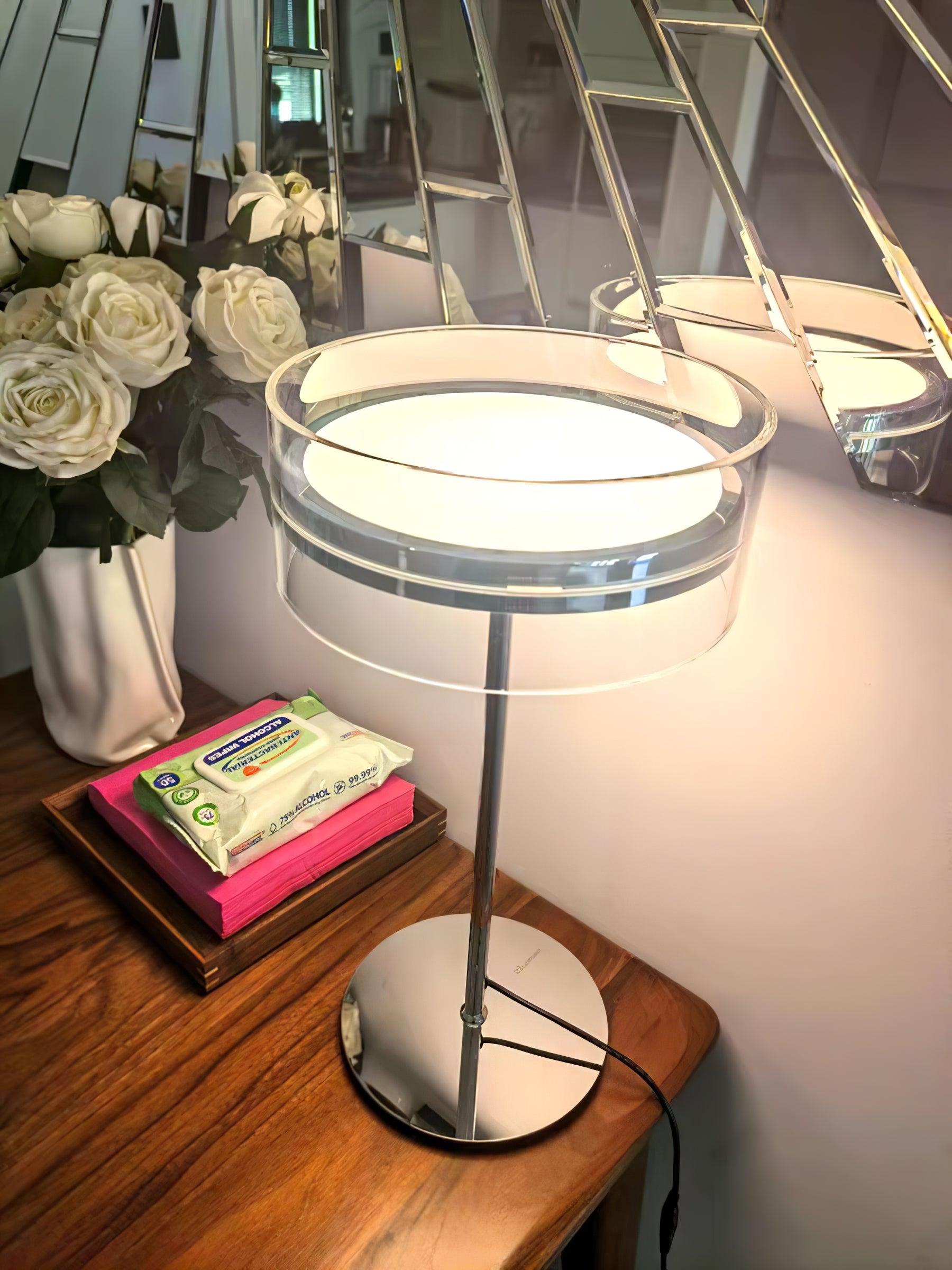 Impex Florina Chrome Table Lamp - Blowlighting