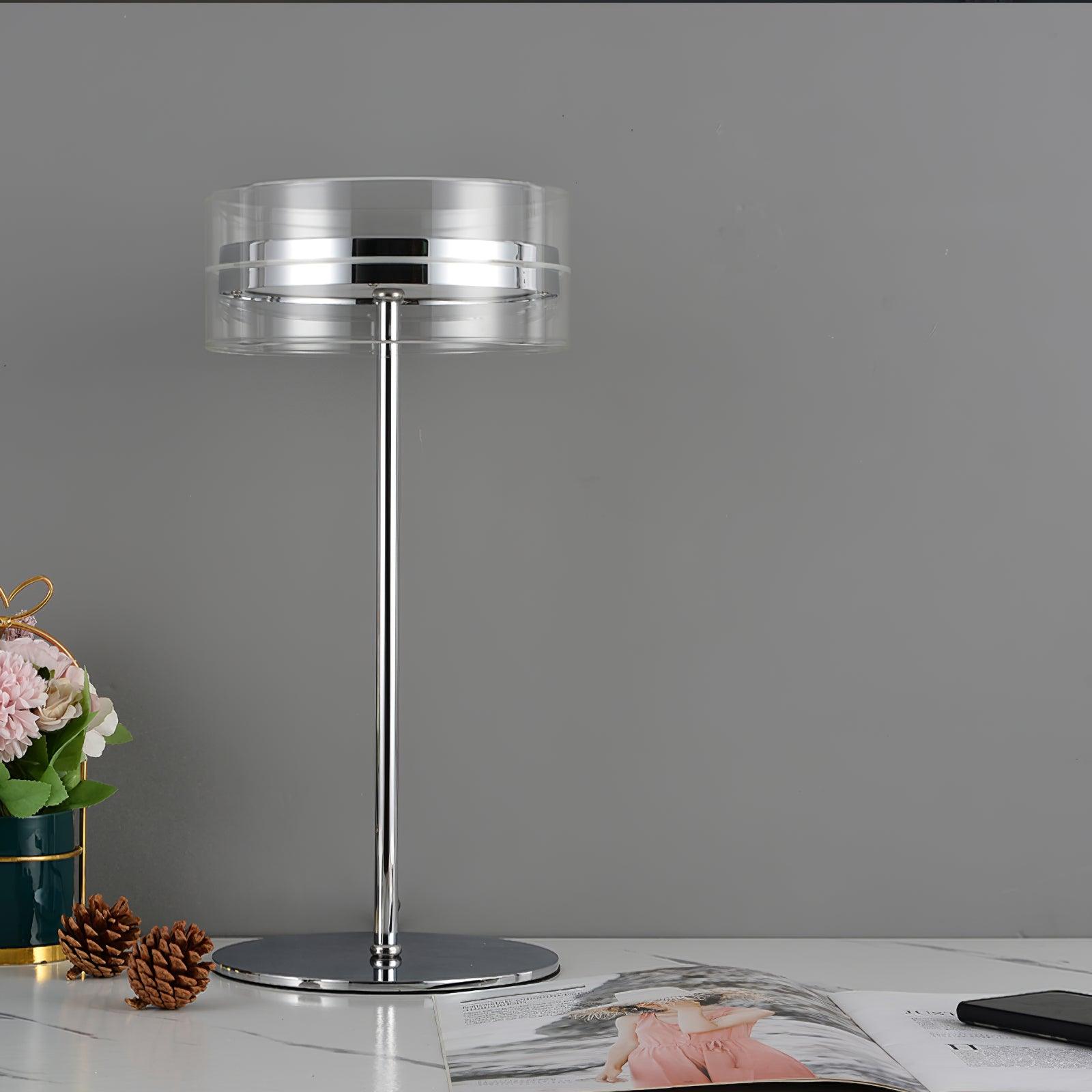 Impex Florina Chrome Table Lamp - Blowlighting