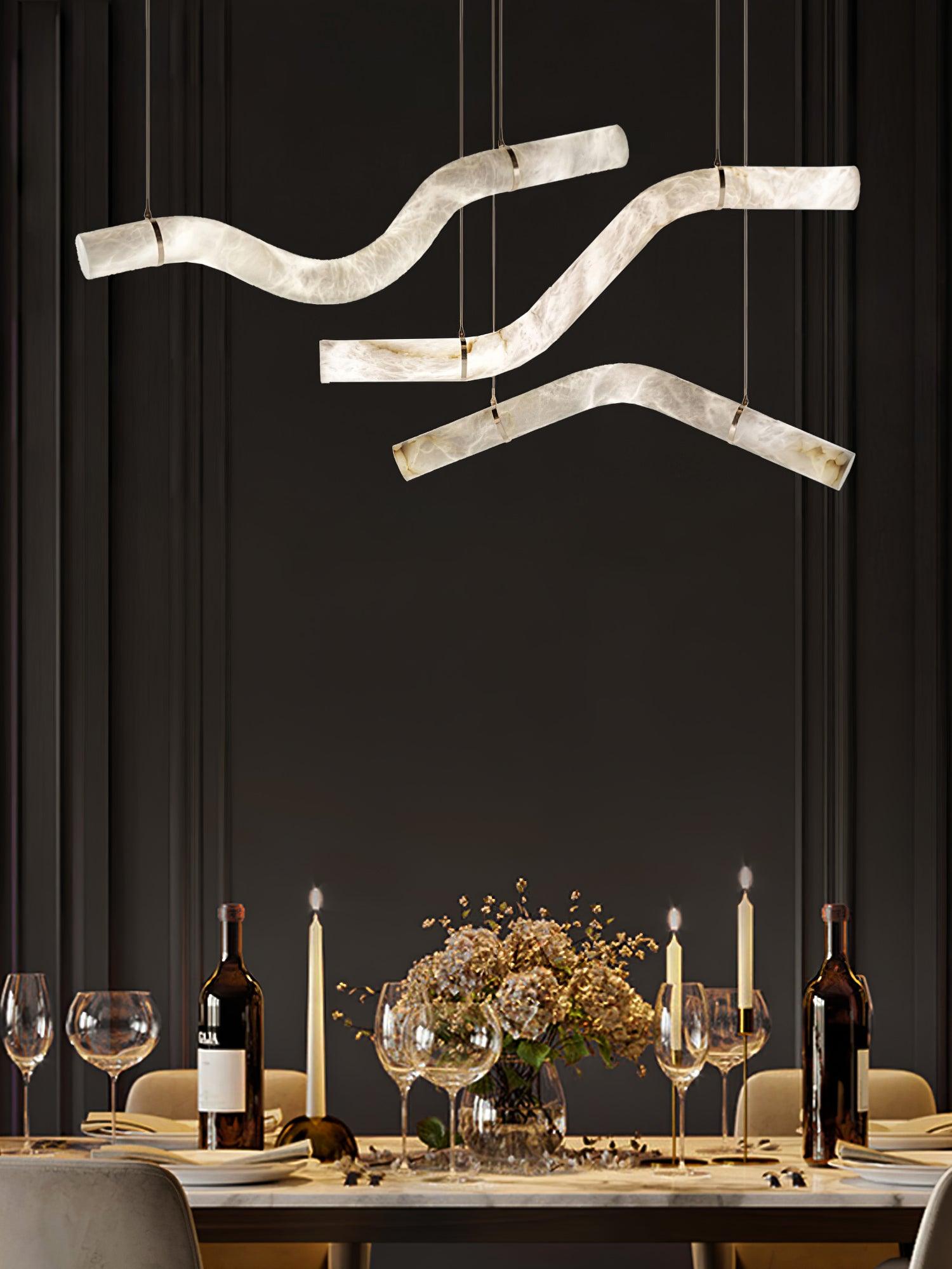 Luste Alabaster Closed-loop Pendant Light Chandelier - Blowlighting