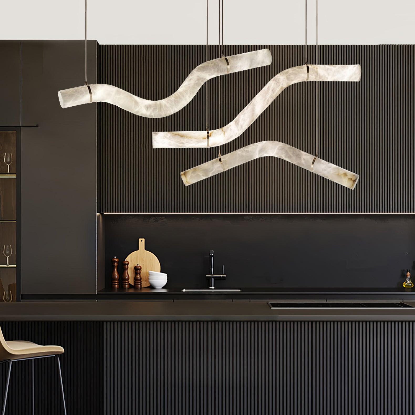 Luste Alabaster Closed-loop Pendant Light Chandelier - Blowlighting